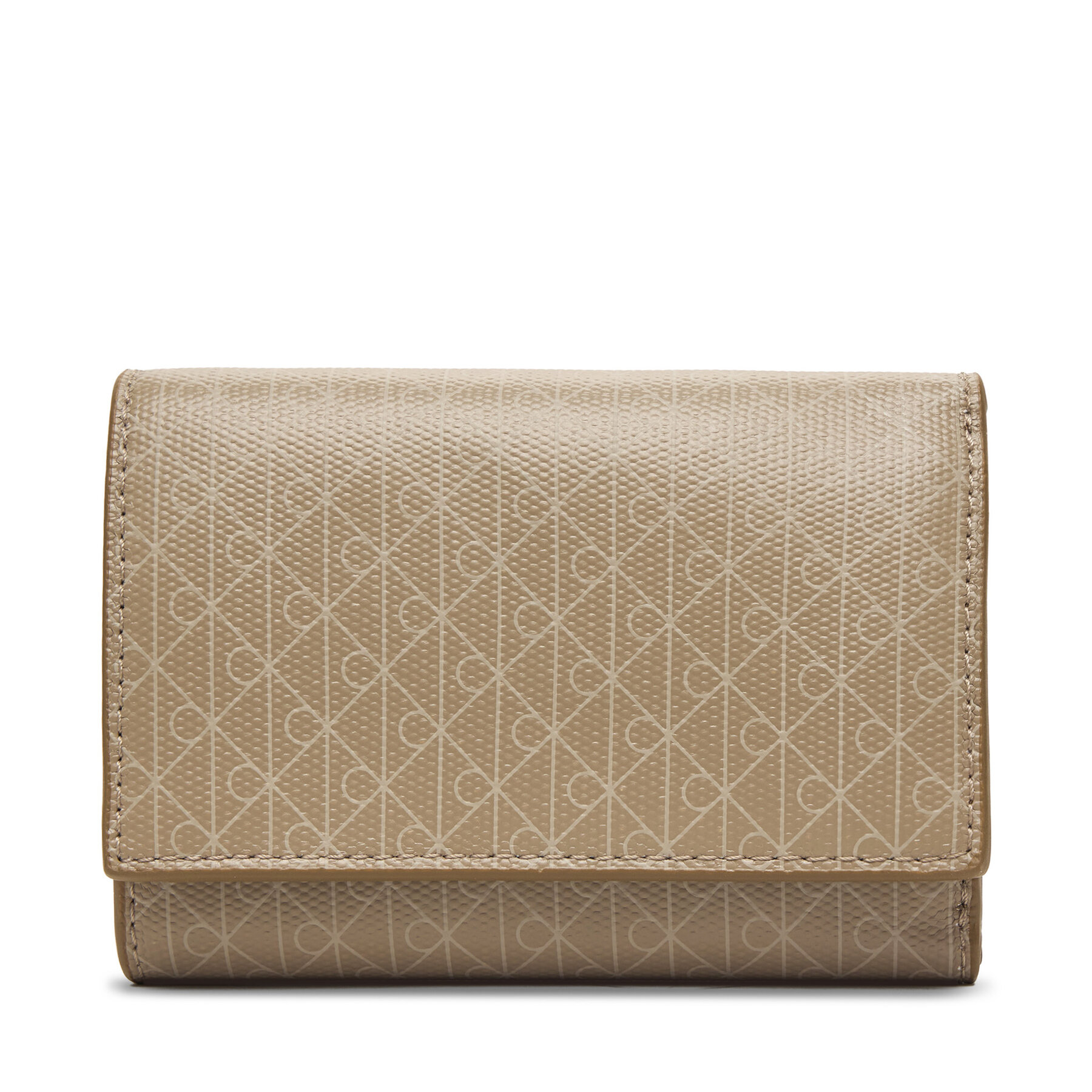 Novčanik Calvin Klein Emblem Aop Trifold W/ Zip Pocket LV04F1118G Bež