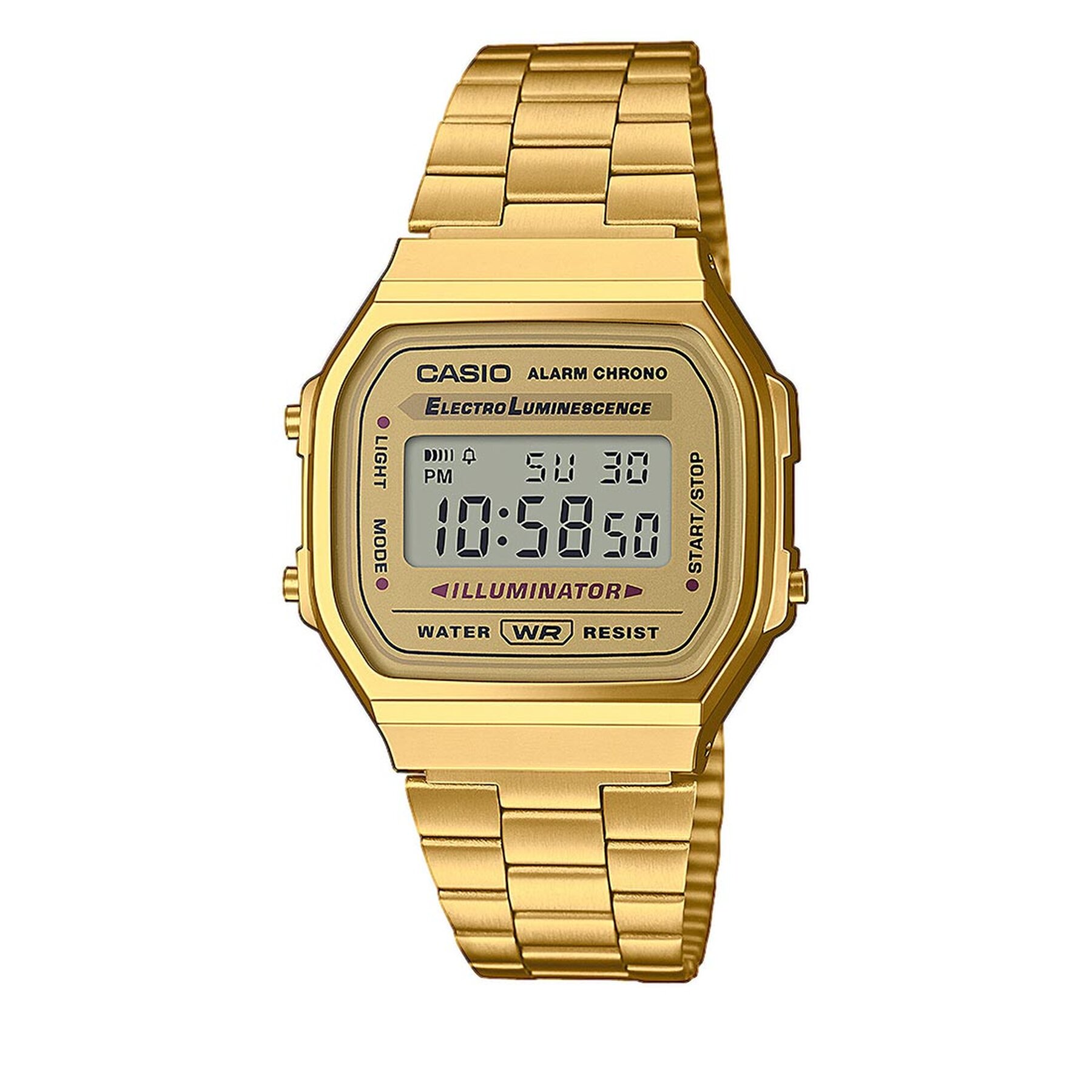Sat Casio Vintage A168WG-9EF Zlatna