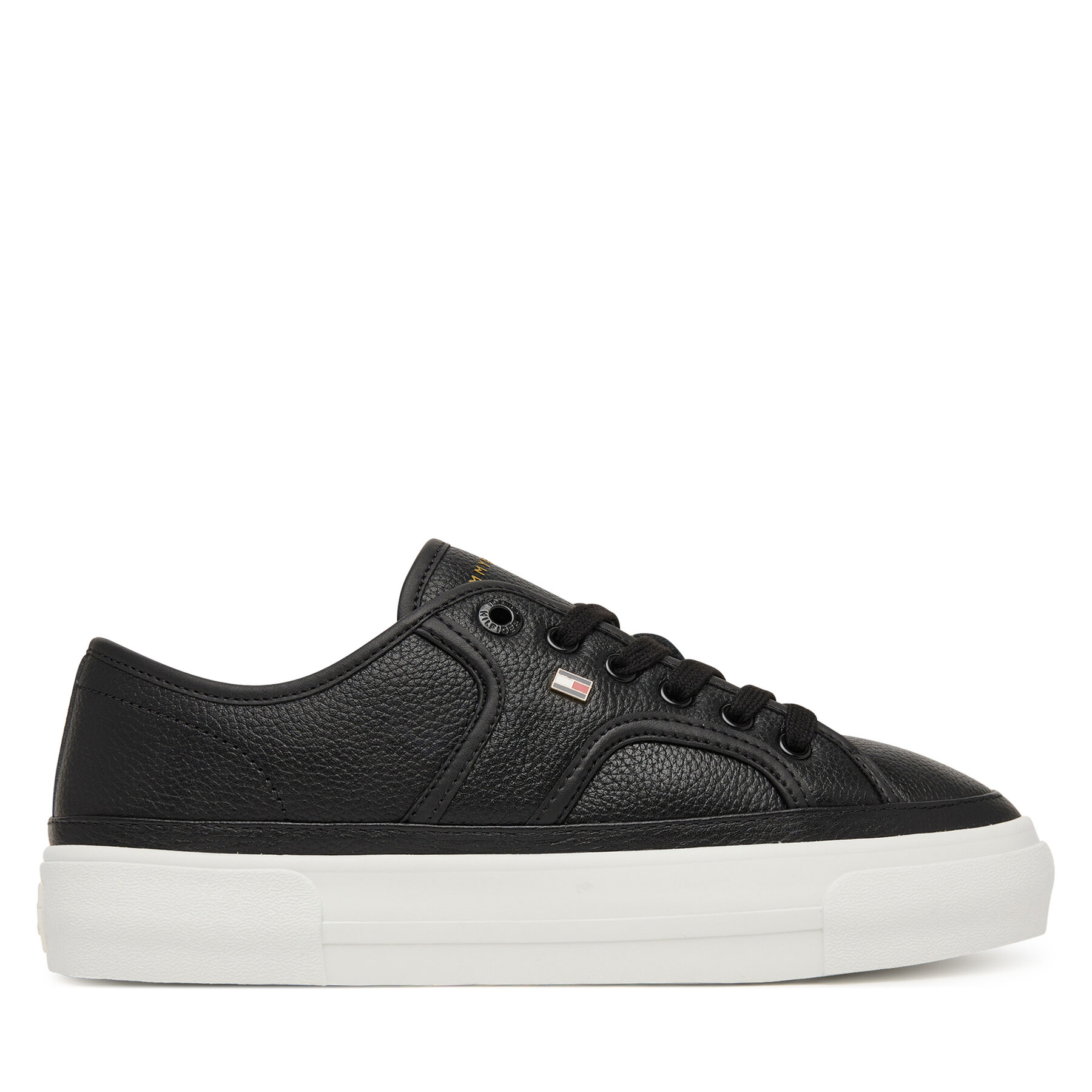 Sneakersy Tommy Hilfiger Platform Vulc Piping Ltr FW0FW09393 Čierna