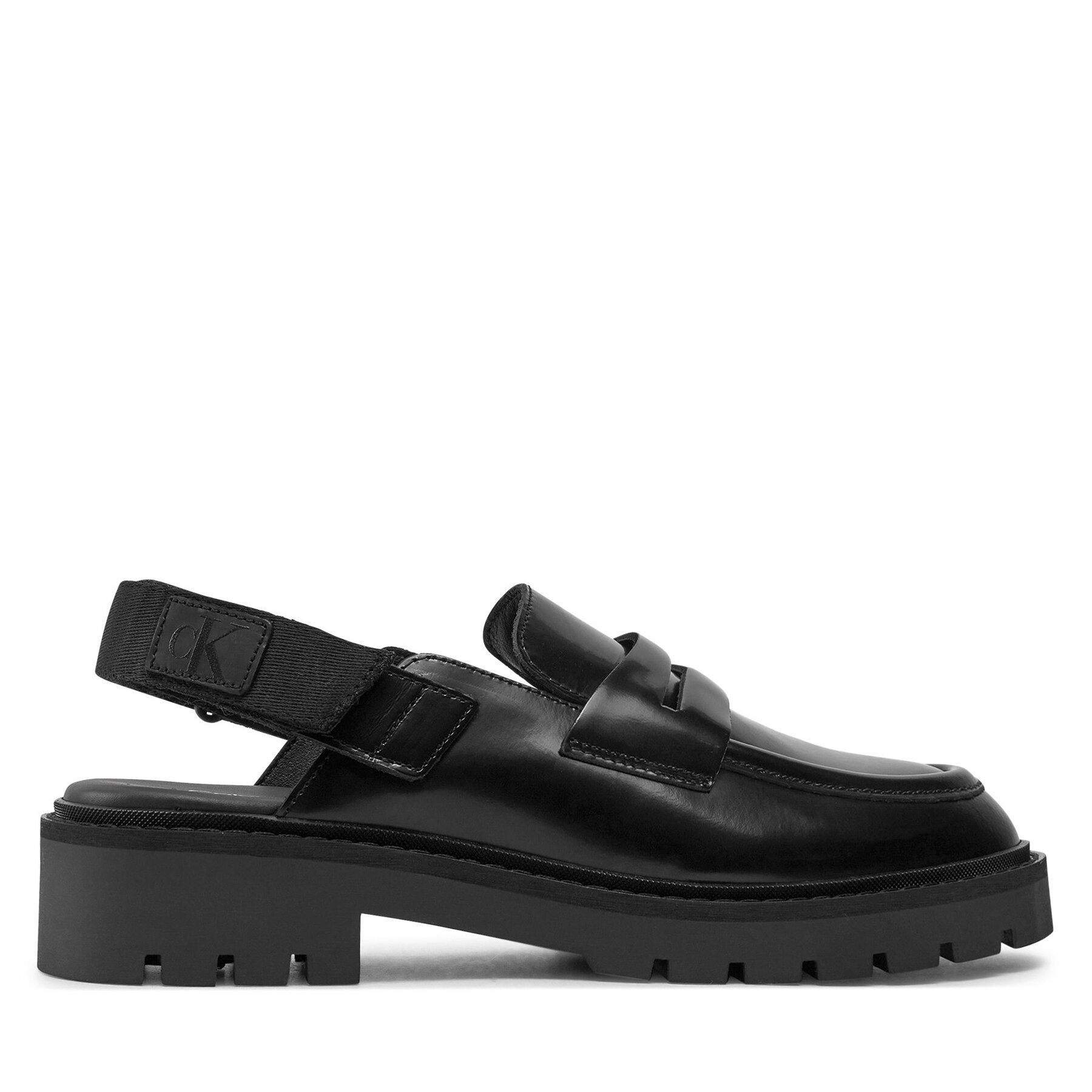 Sandales Calvin Klein Jeans Combat Sling Mule LTH Noir