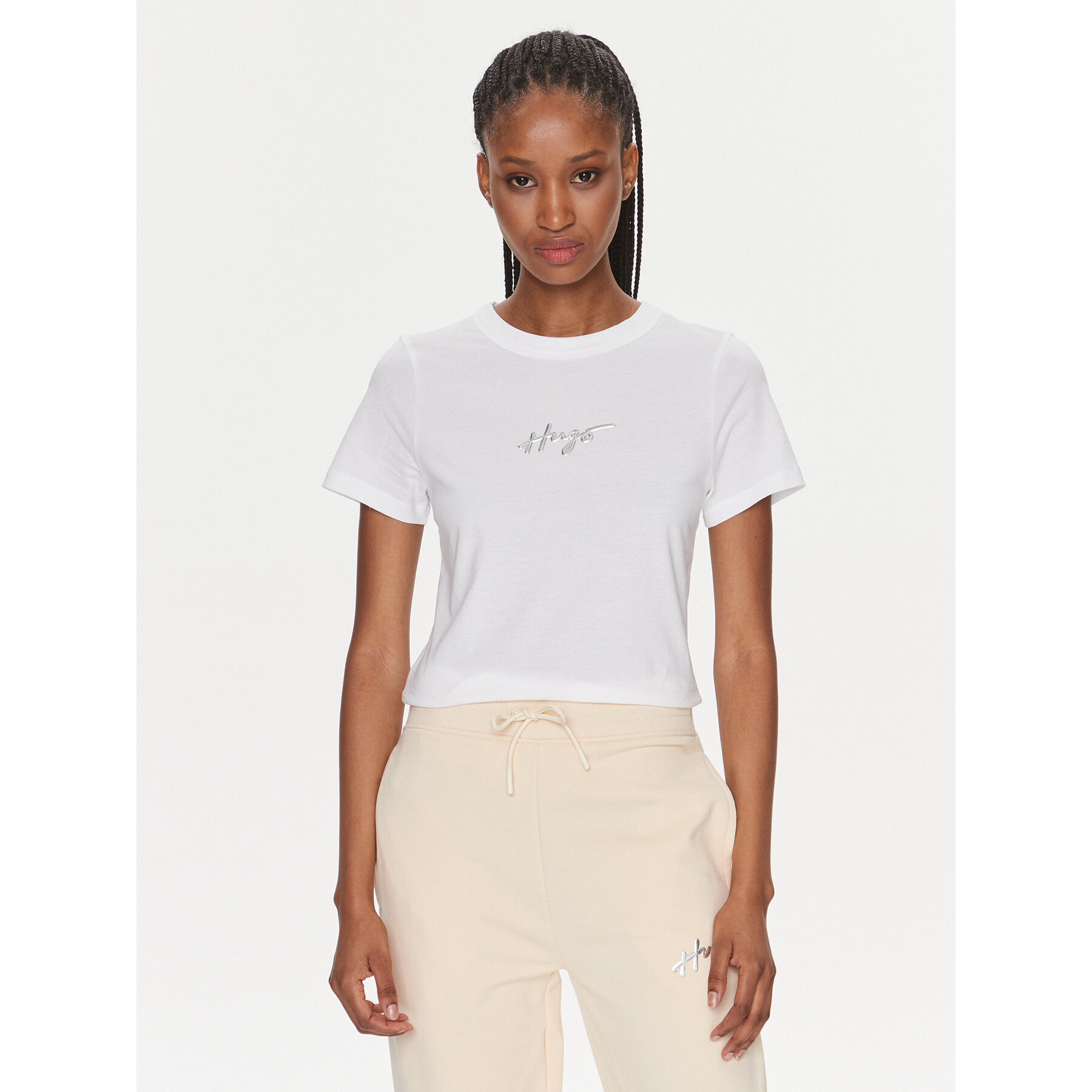 Hugo T-shirt Classic 50508289 Bianco Regular Fit