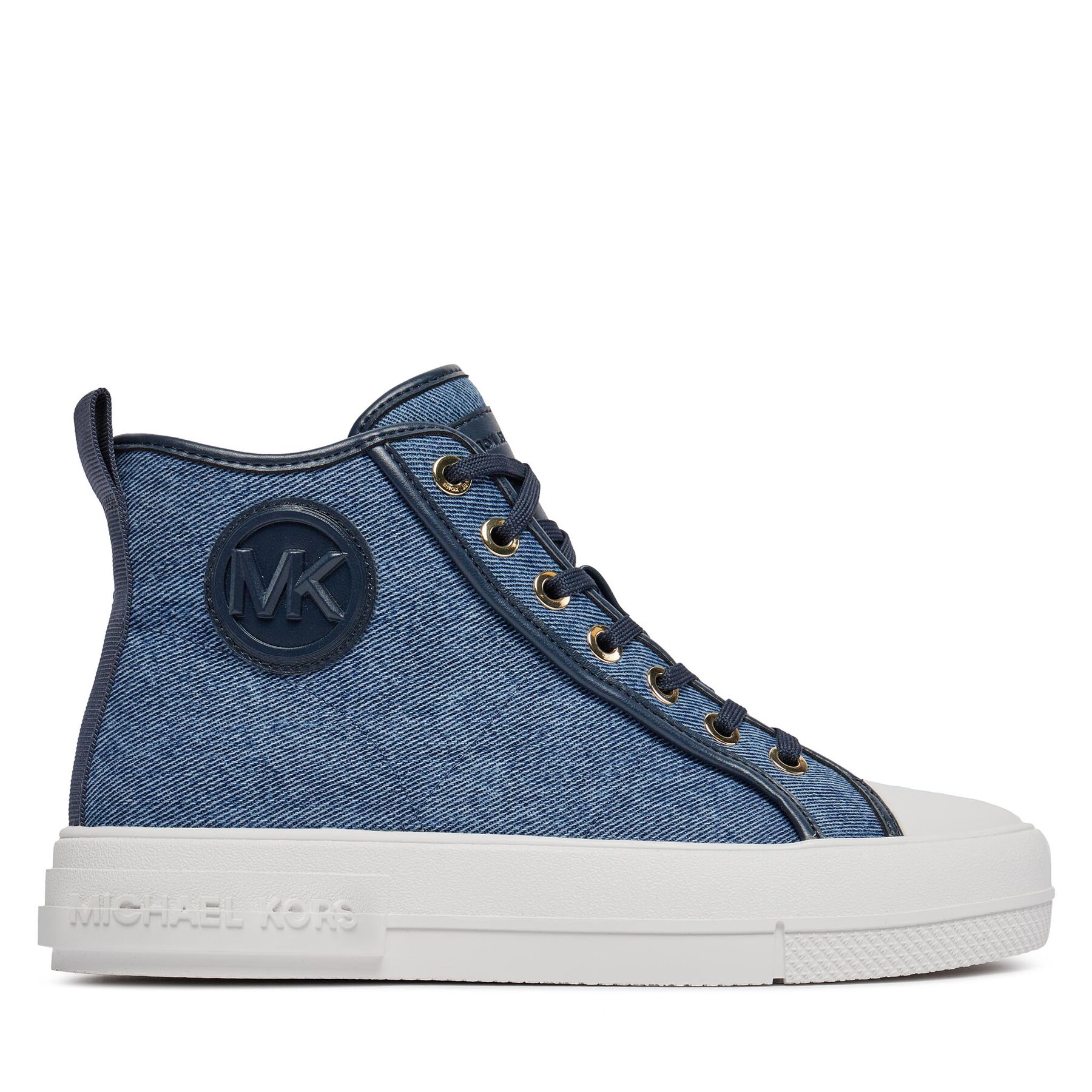 Plátenky MICHAEL Michael Kors Evy High Top 43R4EYFS6D Modrá