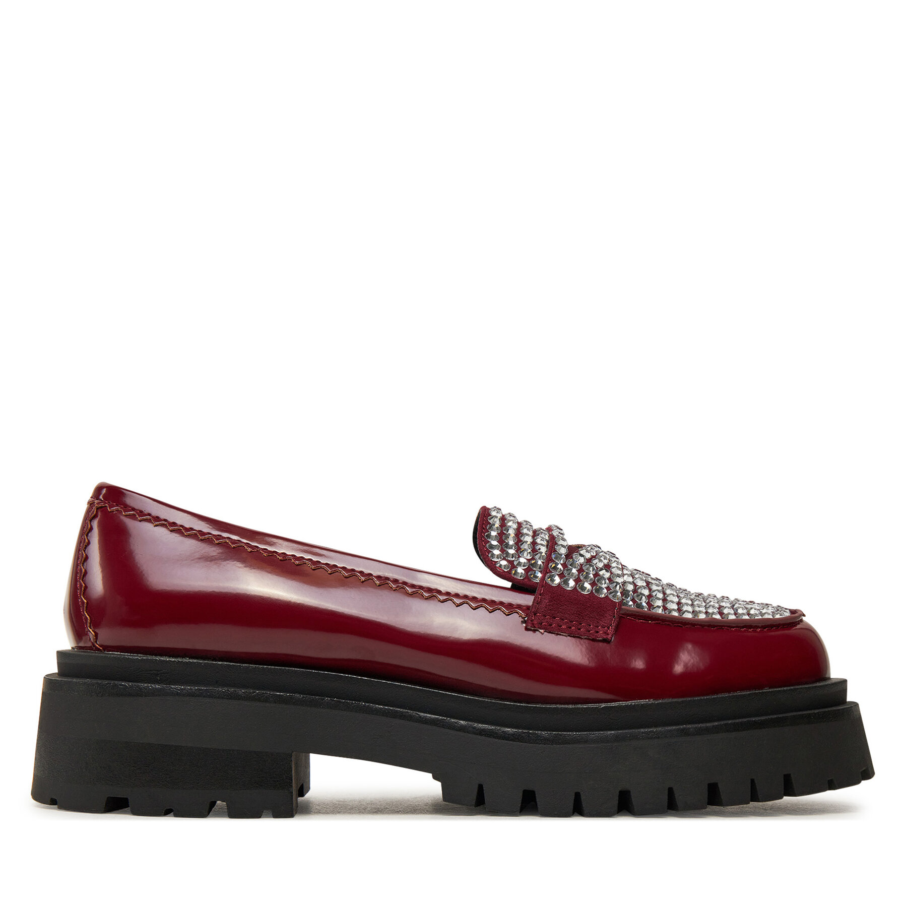 Loaferek Steve Madden Longhaul SM11003448 Bordó