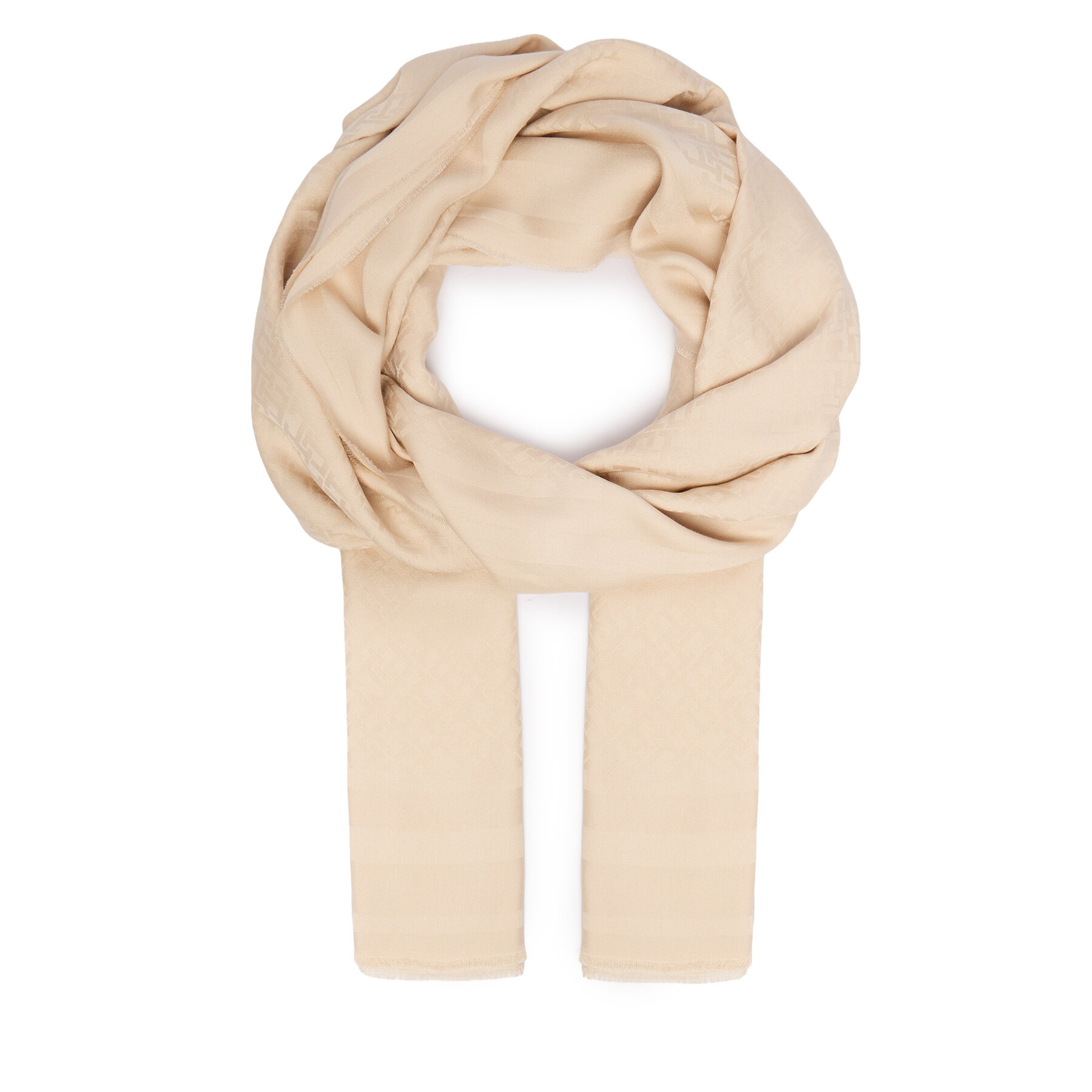 Šál Tommy Hilfiger Th Monogram Scarf AW0AW18273 Svetlo béžová