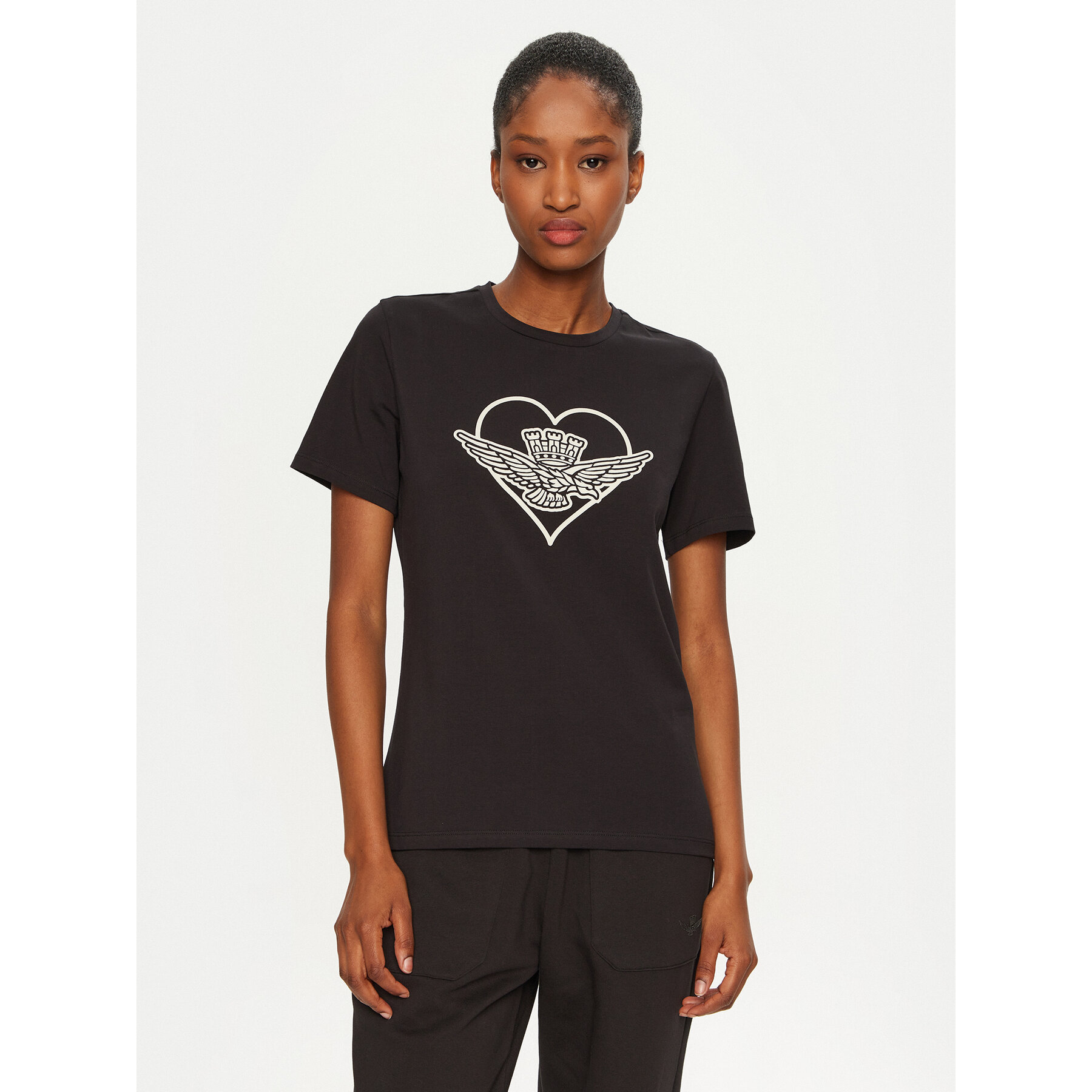 Aeronautica Militare T-shirt 242TS2351DJ657 Nero Regular Fit