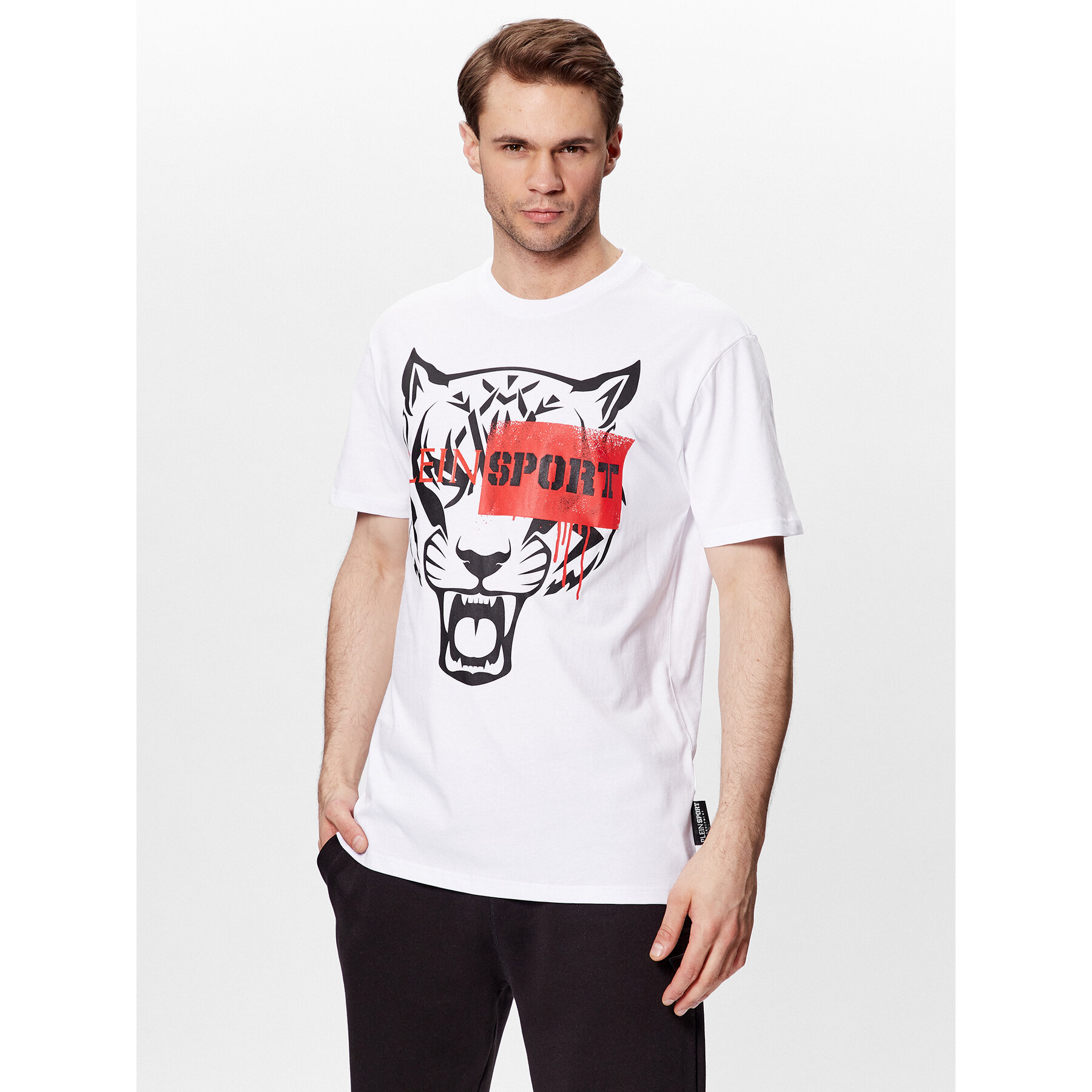 Plein Sport T-Shirt SACC MTK6029 SJY001N Λευκό Regular Fit