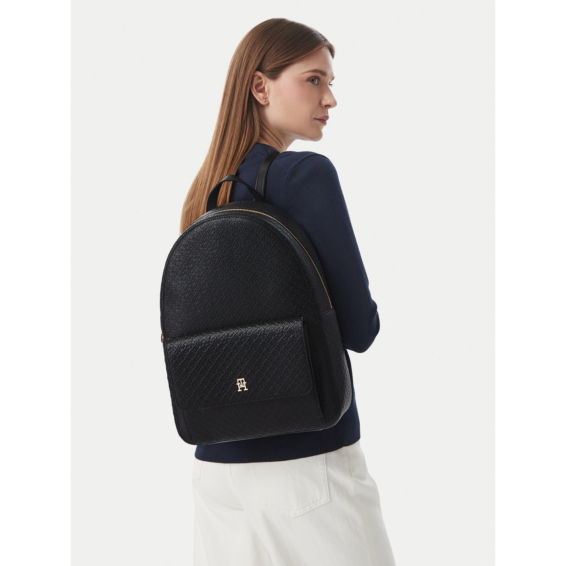 Раница Tommy Hilfiger Th Icon Backpack Mono AW0AW19284 Черен