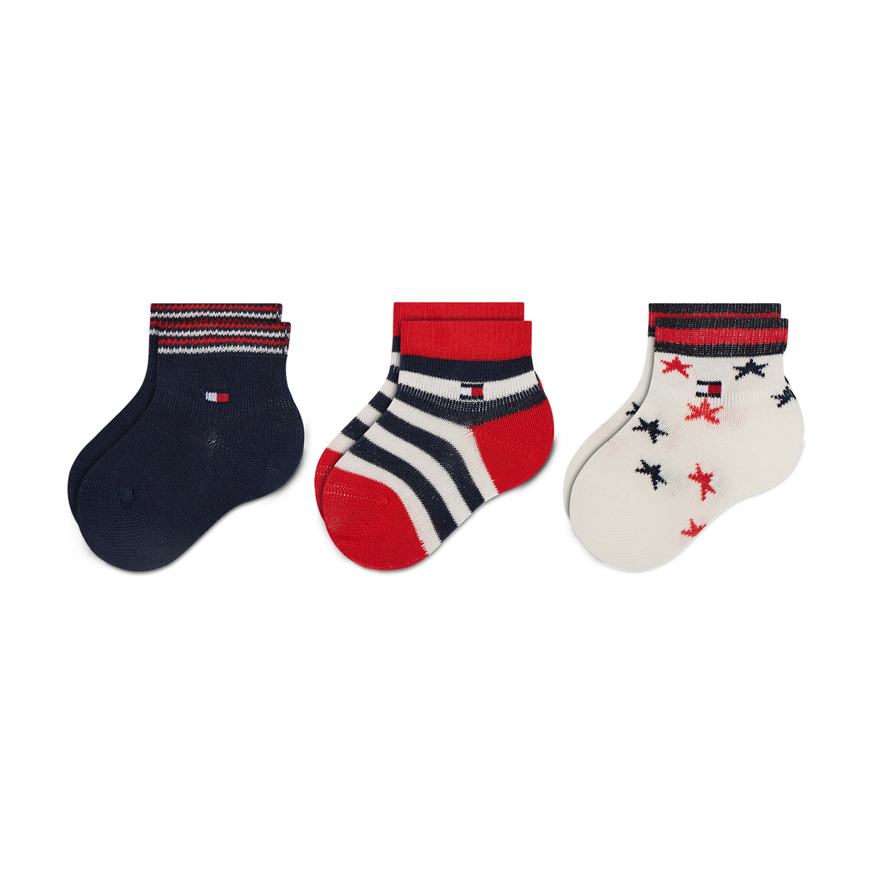 Комплект 3 чифта къси чорапи детски Tommy Hilfiger