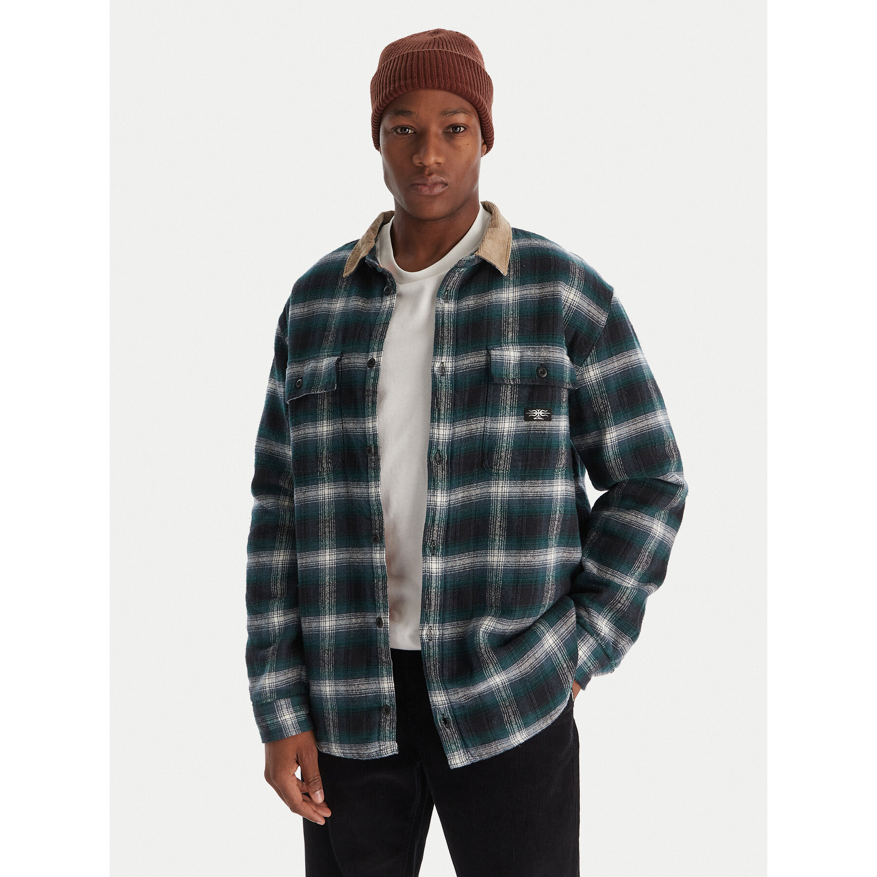 Quiksilver Hemdjacke Mecury Desert EQYWT04643 Grün Regular Fit