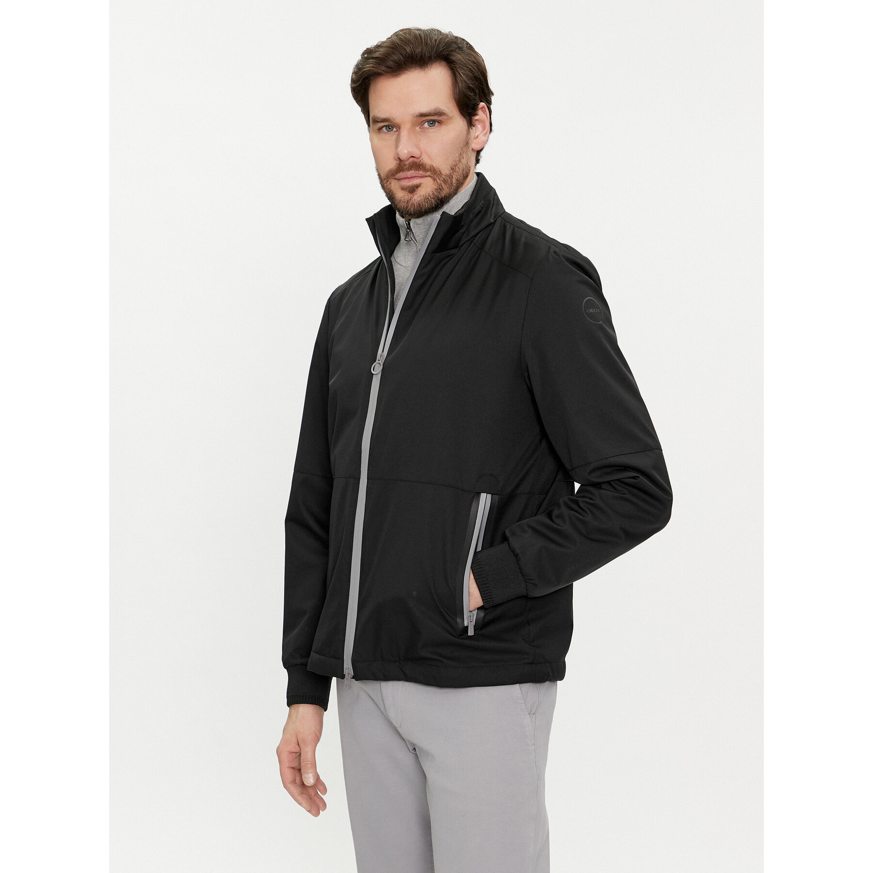 Geox Bomberjacke Spherica M4522V T3083 F9000 Schwarz Regular Fit