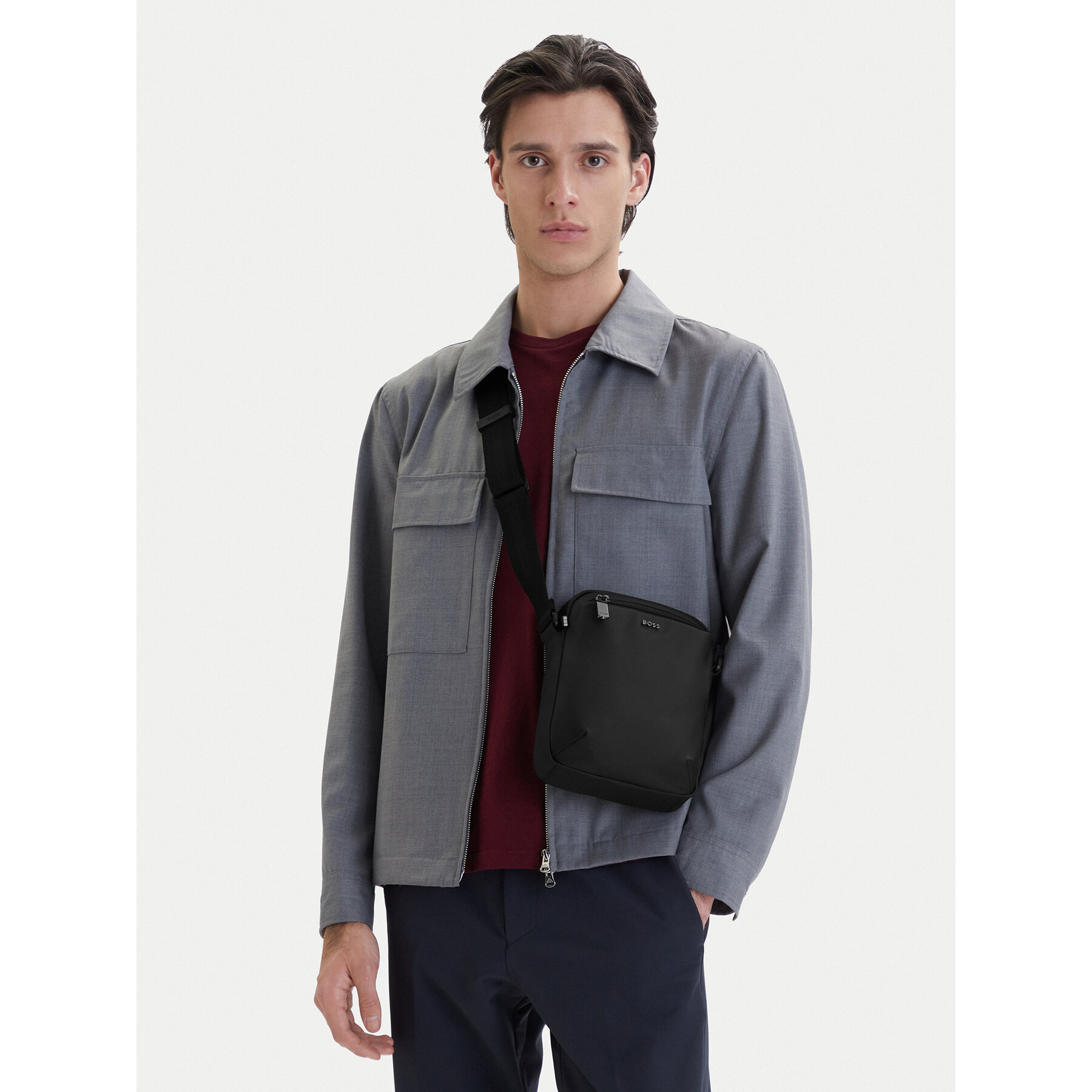 Geantă crossover BOSS Jace C 50567403 Negru