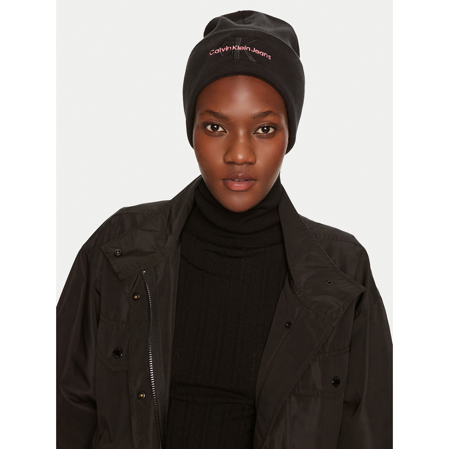Căciulă Calvin Klein Mono Logo Embro K60K612668 Negru