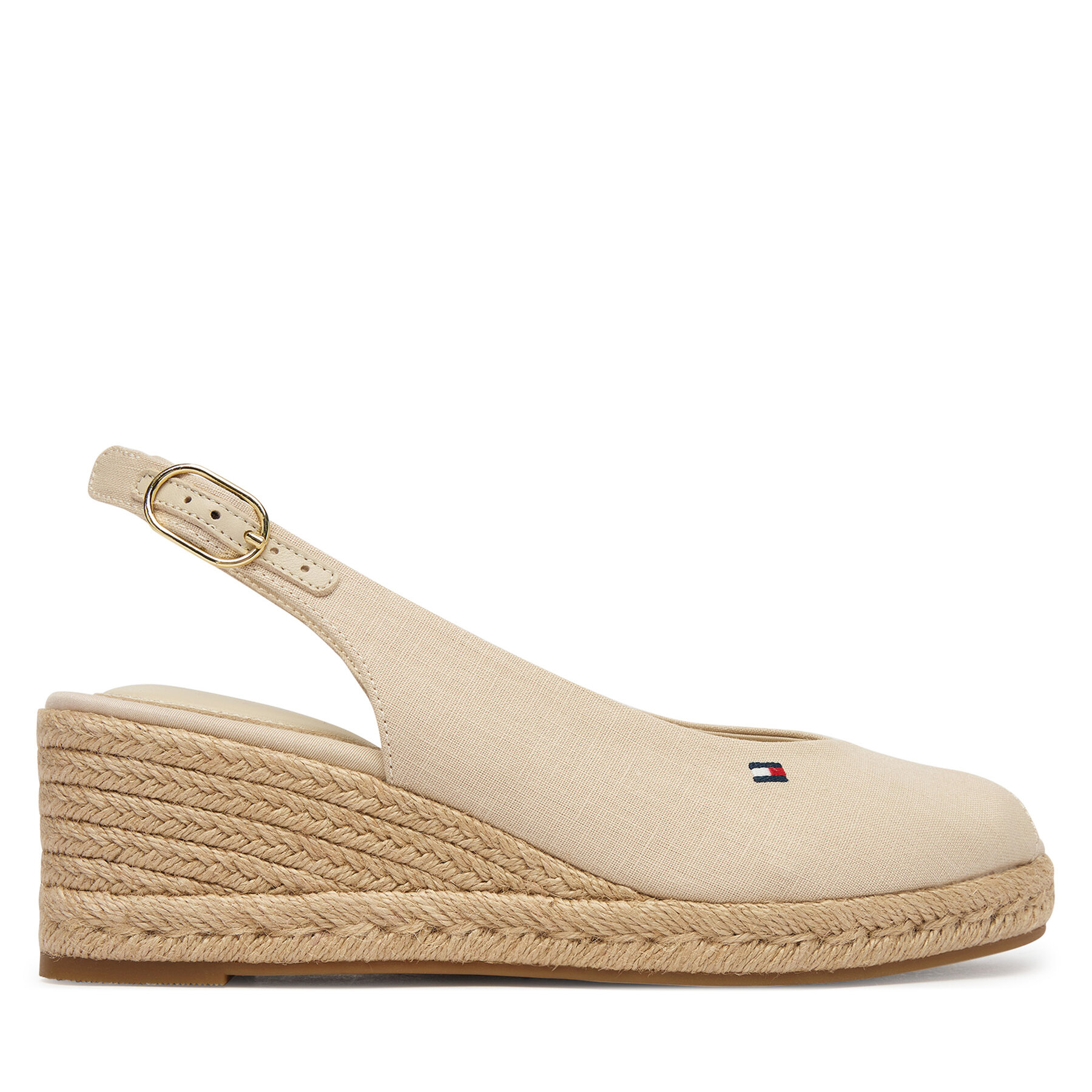 Espadrile Tommy Hilfiger Mid Wedge Espad Slingback FW0FW09228 Bej