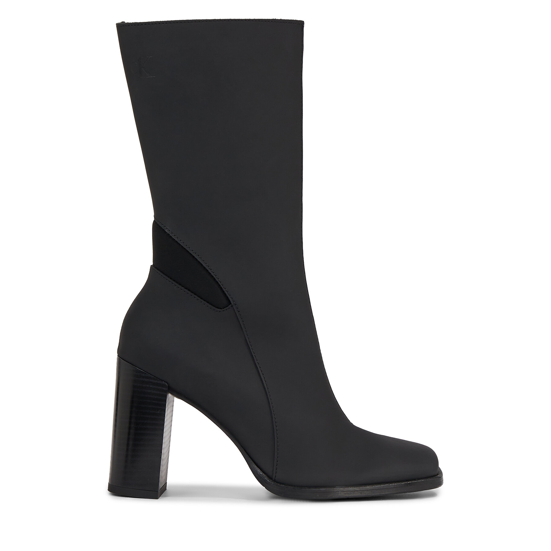 Členková obuv Calvin Klein Jeans Heel Zip Boot Lth Wn YW0YW01113 Čierna