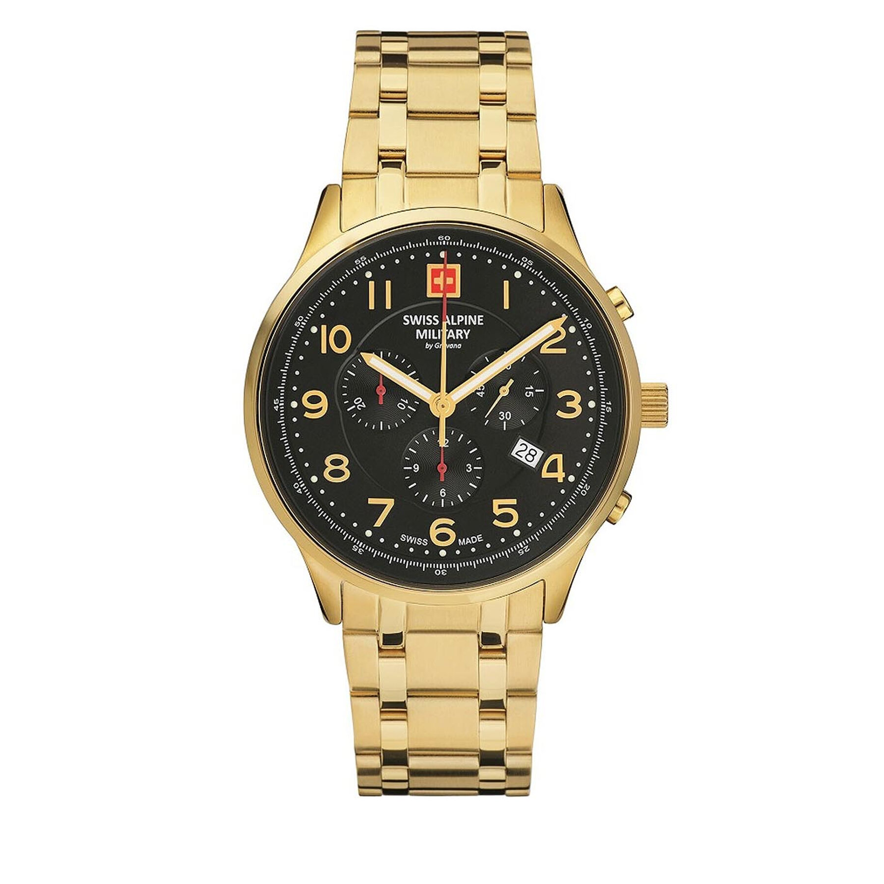 

Годинник Swiss Alpine Military 7084.9117 Gold, Чорний
