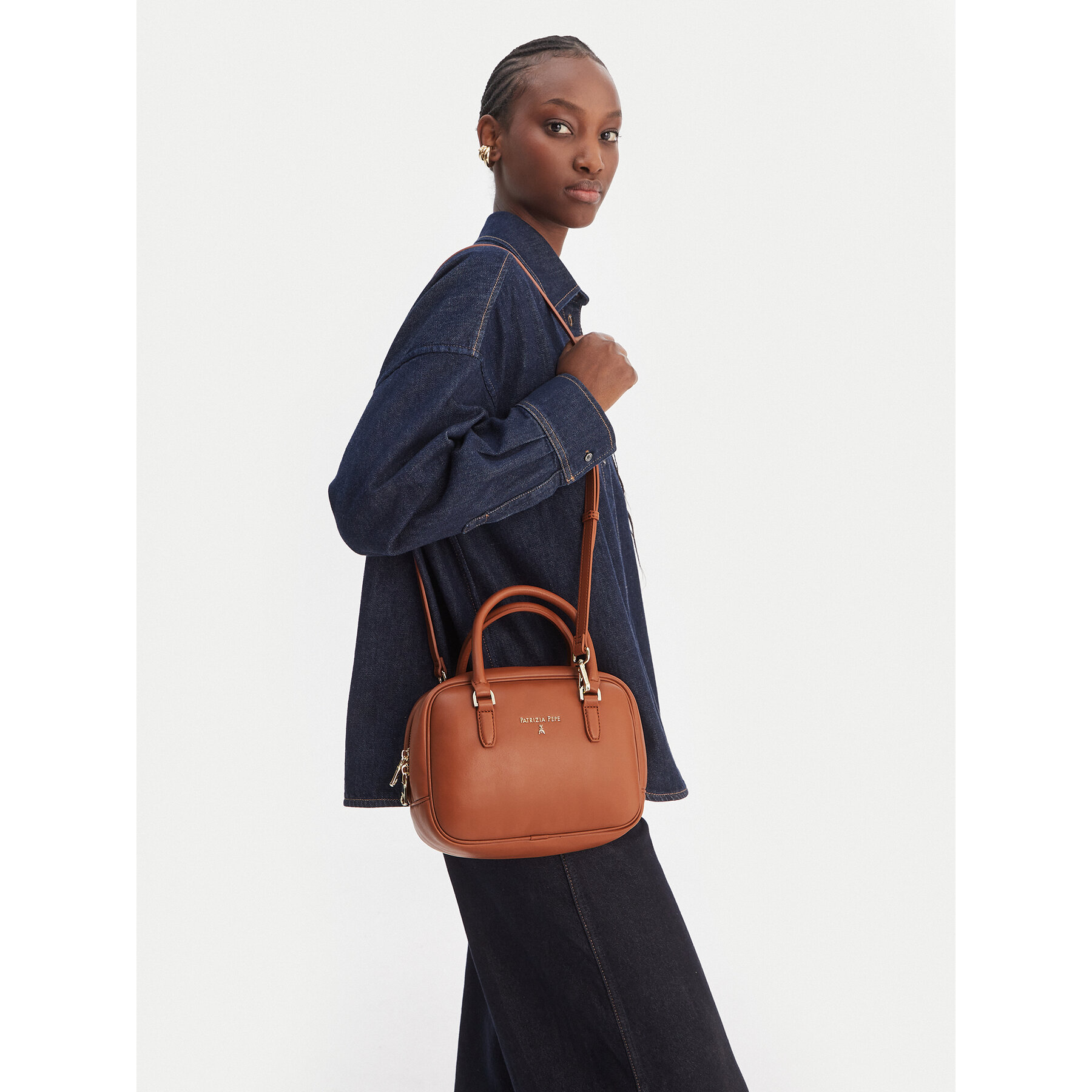Τσάντα Patrizia Pepe 8B0320/L113-B111 Καφέ