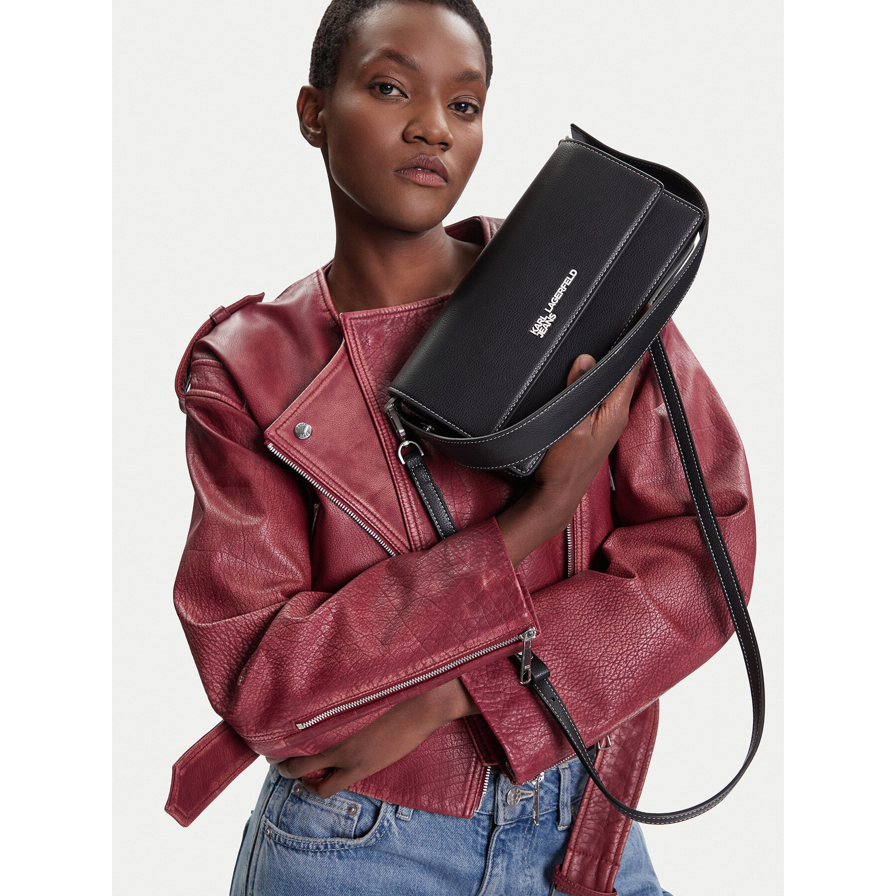 Geantă Karl Lagerfeld Jeans A3W30010 Negru