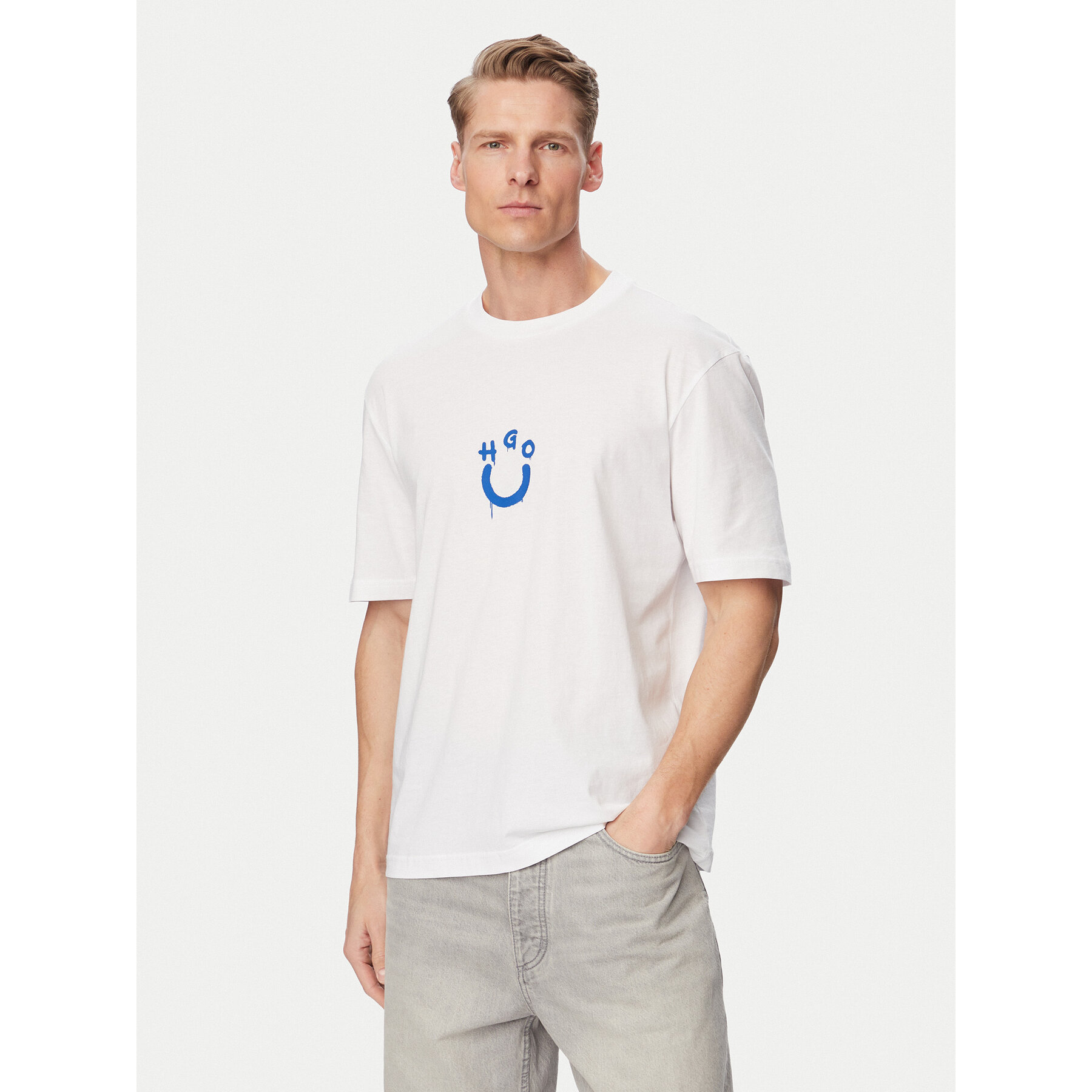 HUGO T-Shirt Norizom 50560112 Weiß Regular Fit