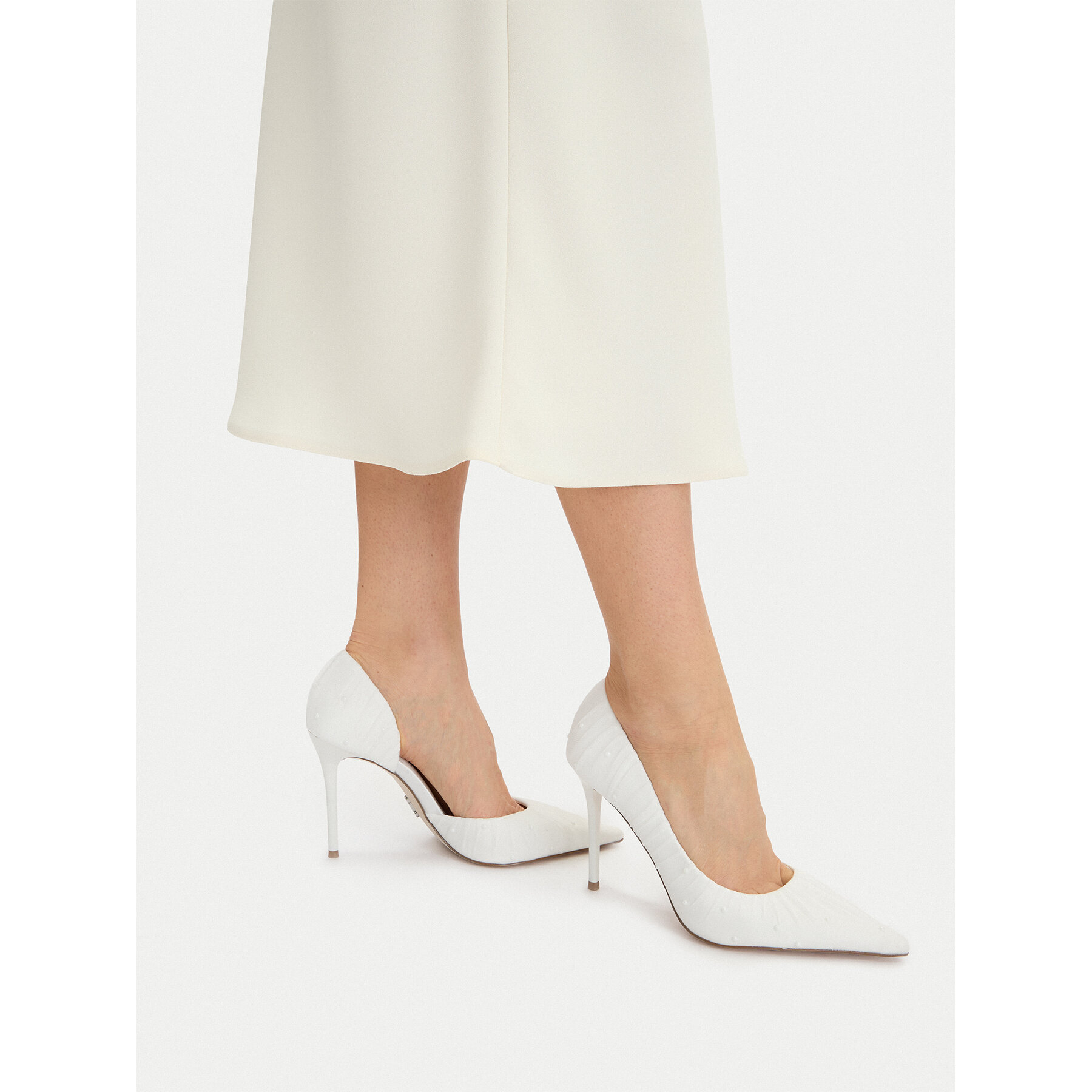 Pantofi cu toc subțire Steve Madden Danville 11005258 Alb