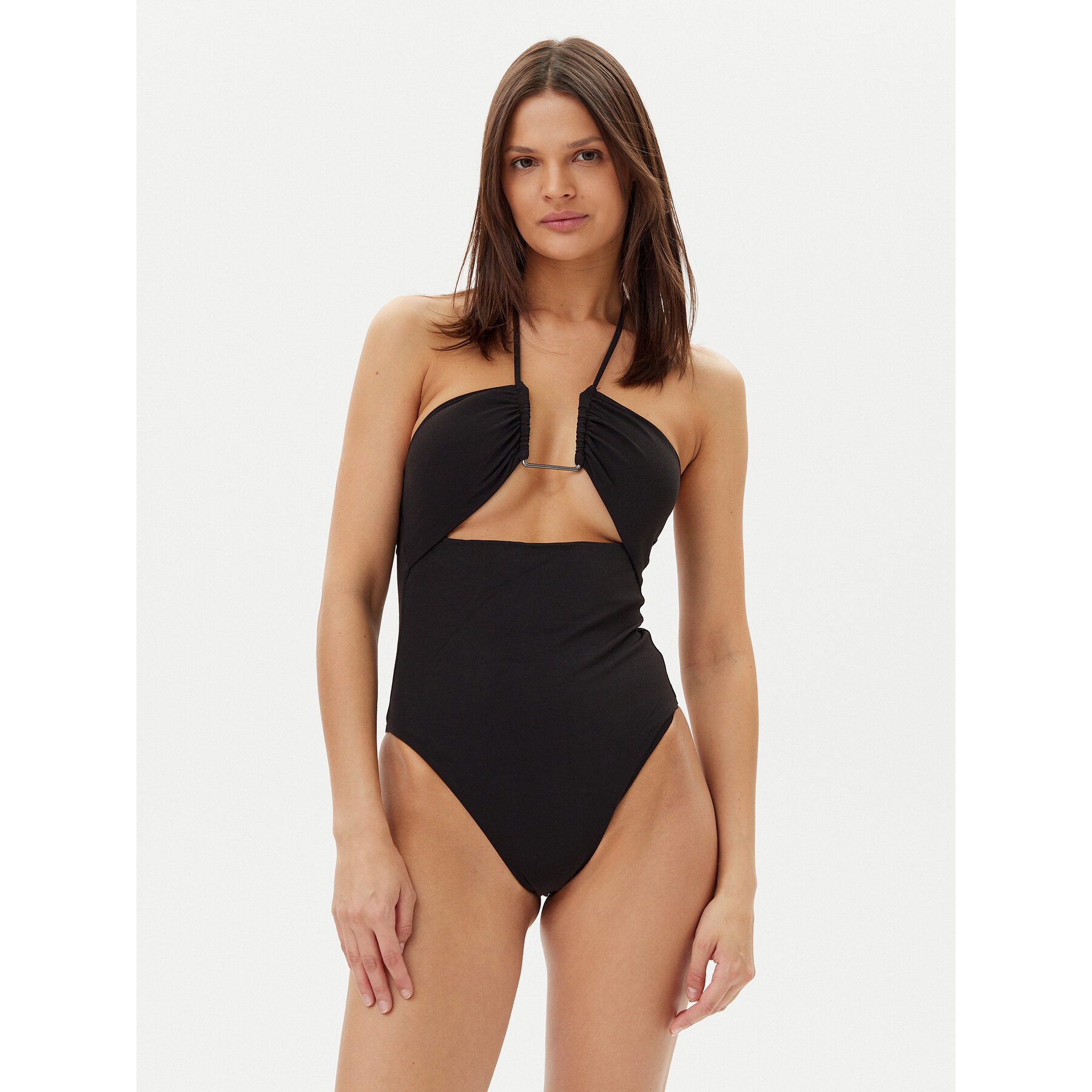 Calvin Klein Swimwear Badeanzug KW0KW02813 Schwarz