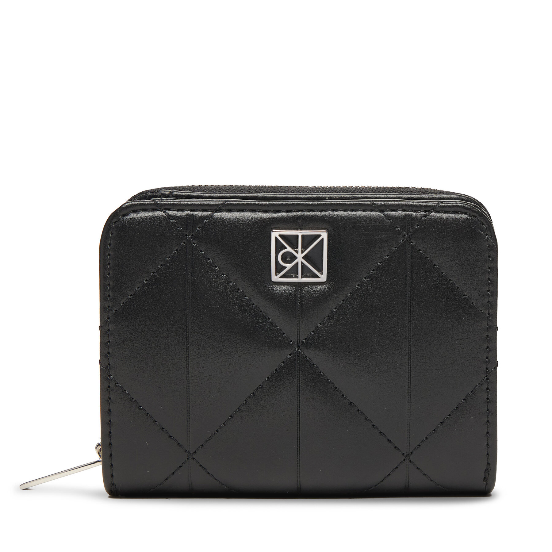 Portofel Calvin Klein Quilted Flap Zip Around LV04F1124G Negru