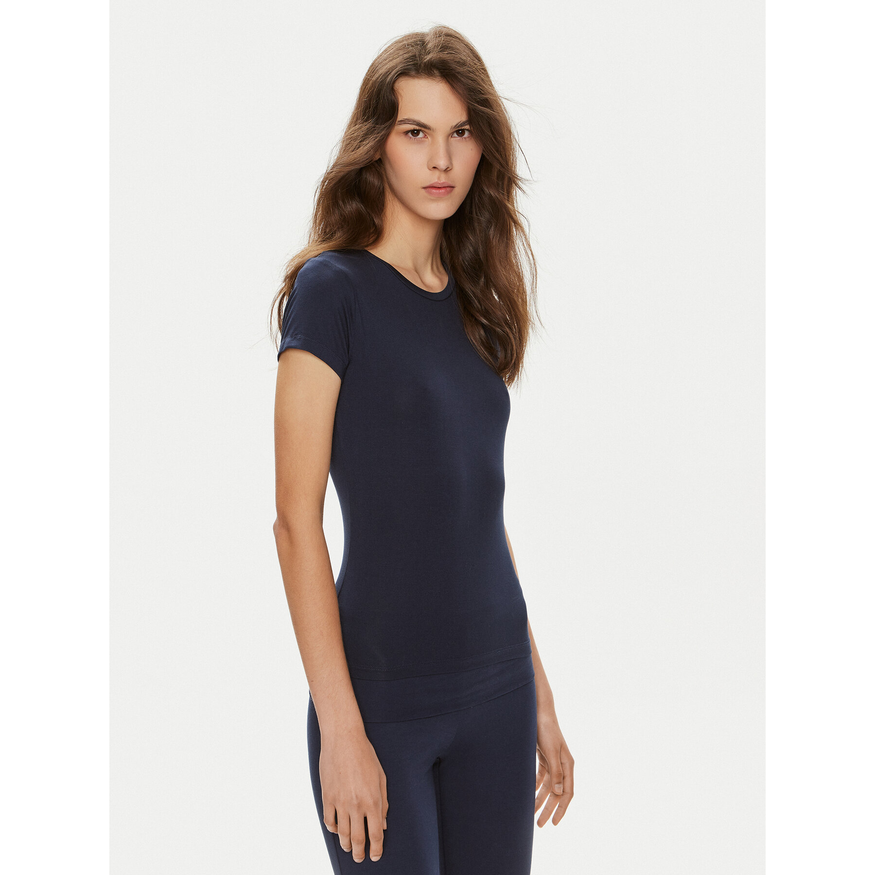 Gina Tricot Gina Tricot T-Shirt 21287 Σκούρο μπλε Slim Fit