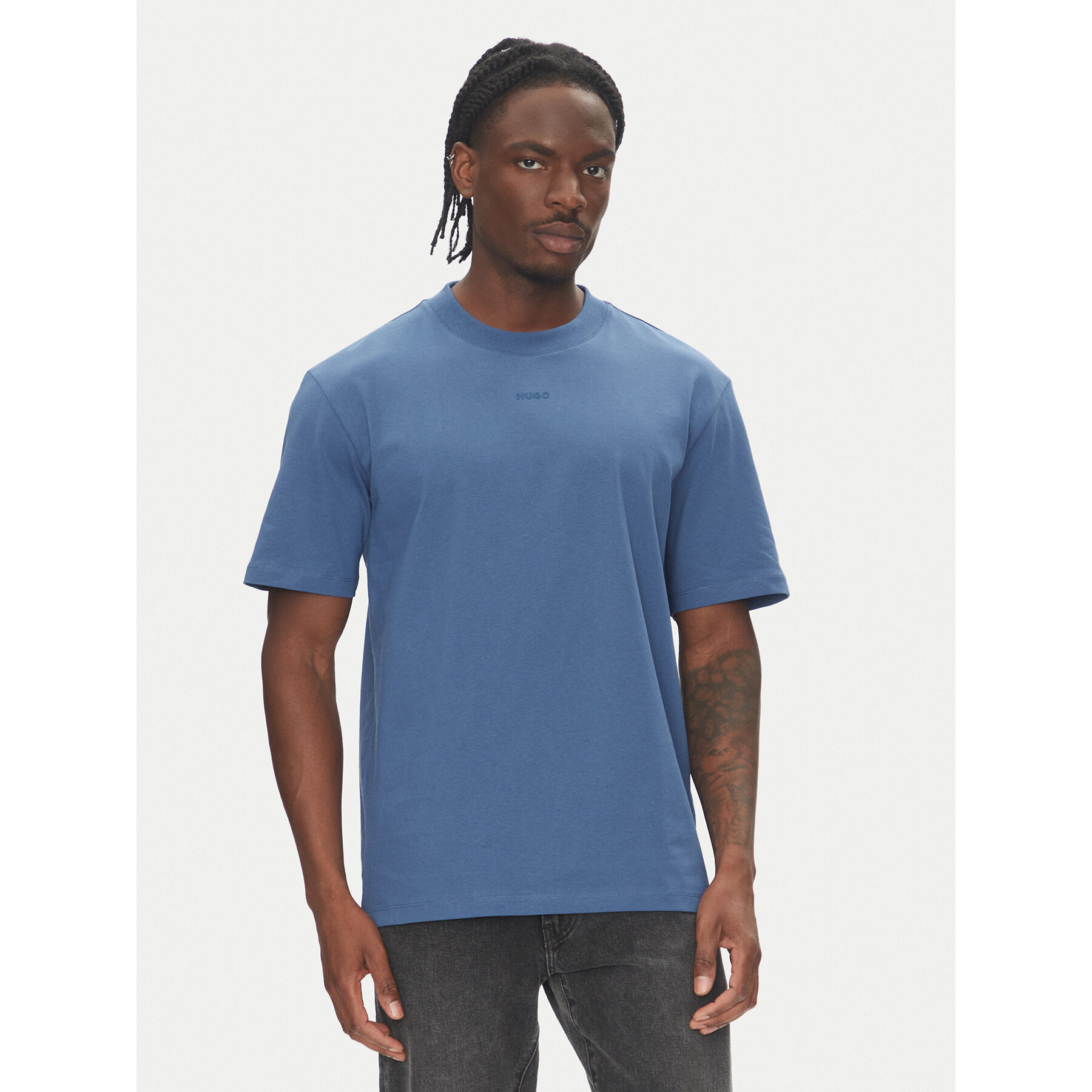 HUGO Póló Dapolino 50488330 Kék Relaxed Fit