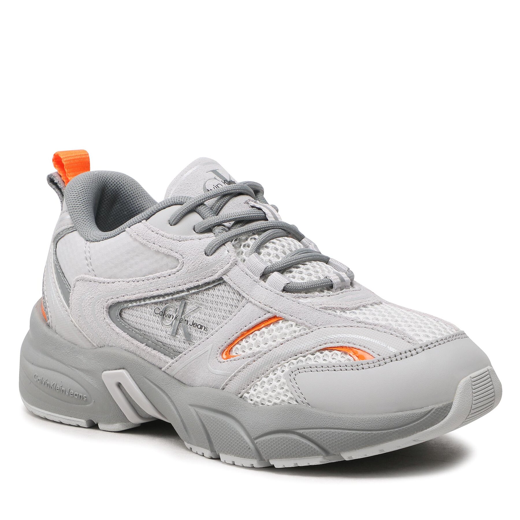 Calvin Klein Jeans Retro Tennis Oversized Mesh Wn YW0YW00944 Oyster/Mushroom/Orange 0IM – Сникърси