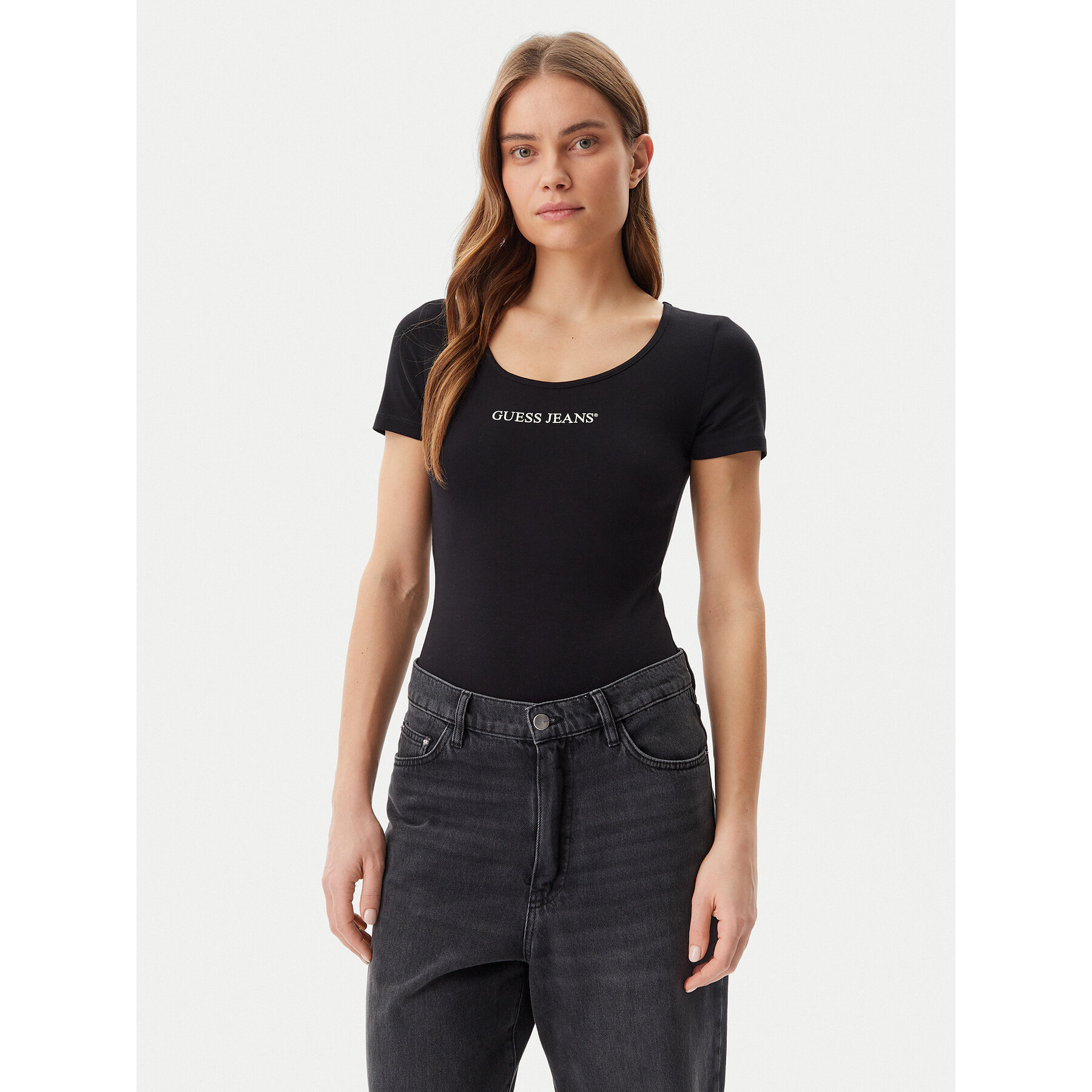 Guess Jeans Body W5GP25 J1314 Schwarz Slim Fit