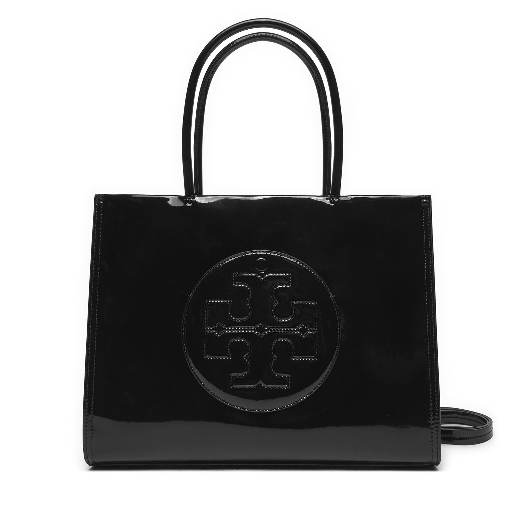 Damska Torebka Tory Burch Czarny Ella Bio Patent Small Tote 161876