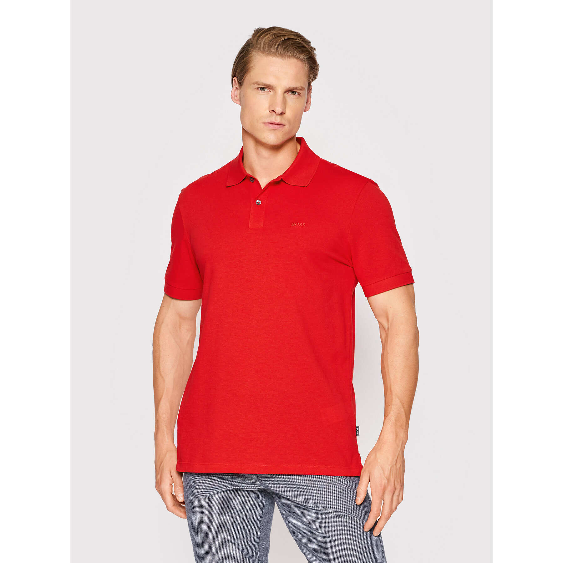 Boss Polo majica Pallas 50468362 Rdeča Regular Fit