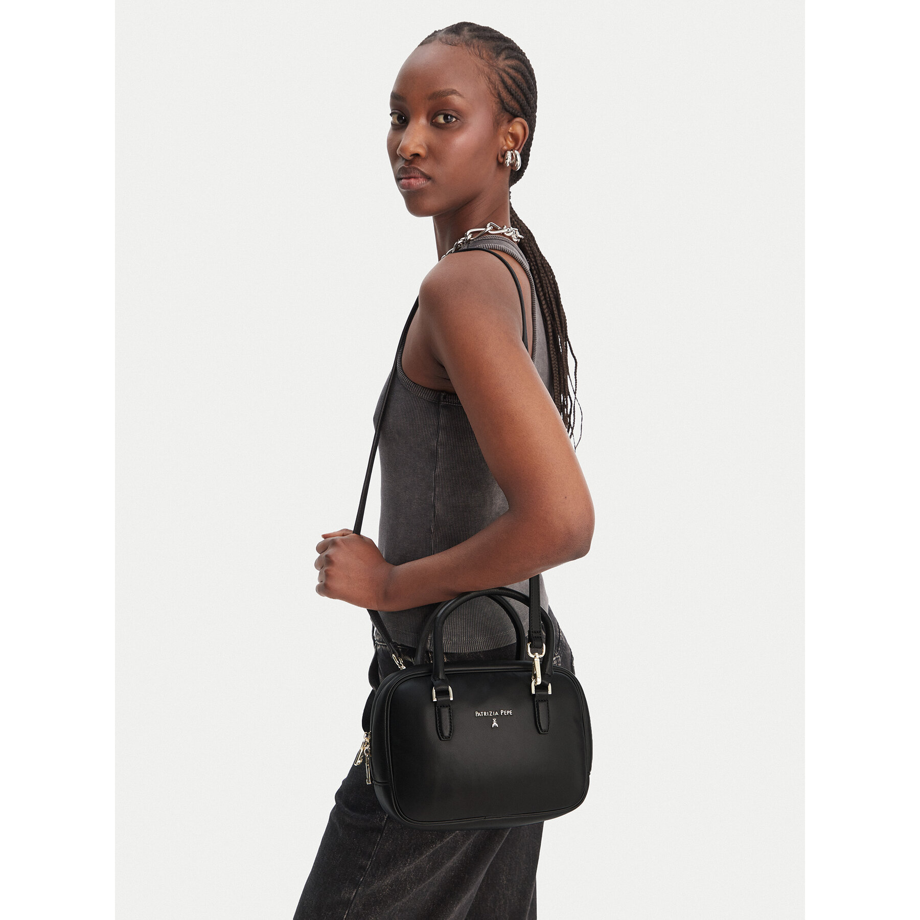 Τσάντα Patrizia Pepe 8B0320/L113-K103 Μαύρο