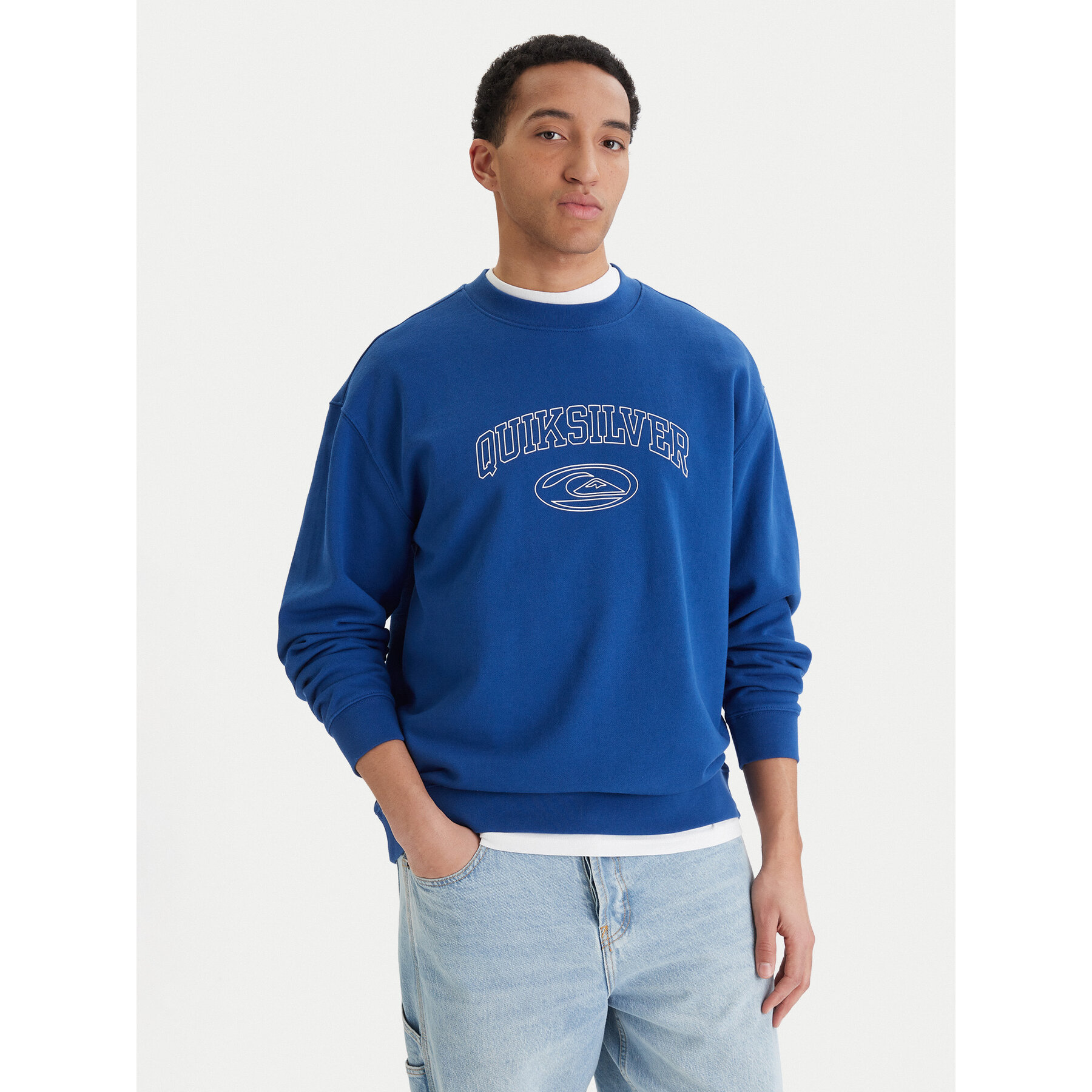 Quiksilver Sweatshirt New Iconic EQYFT05206 Blau Oversize