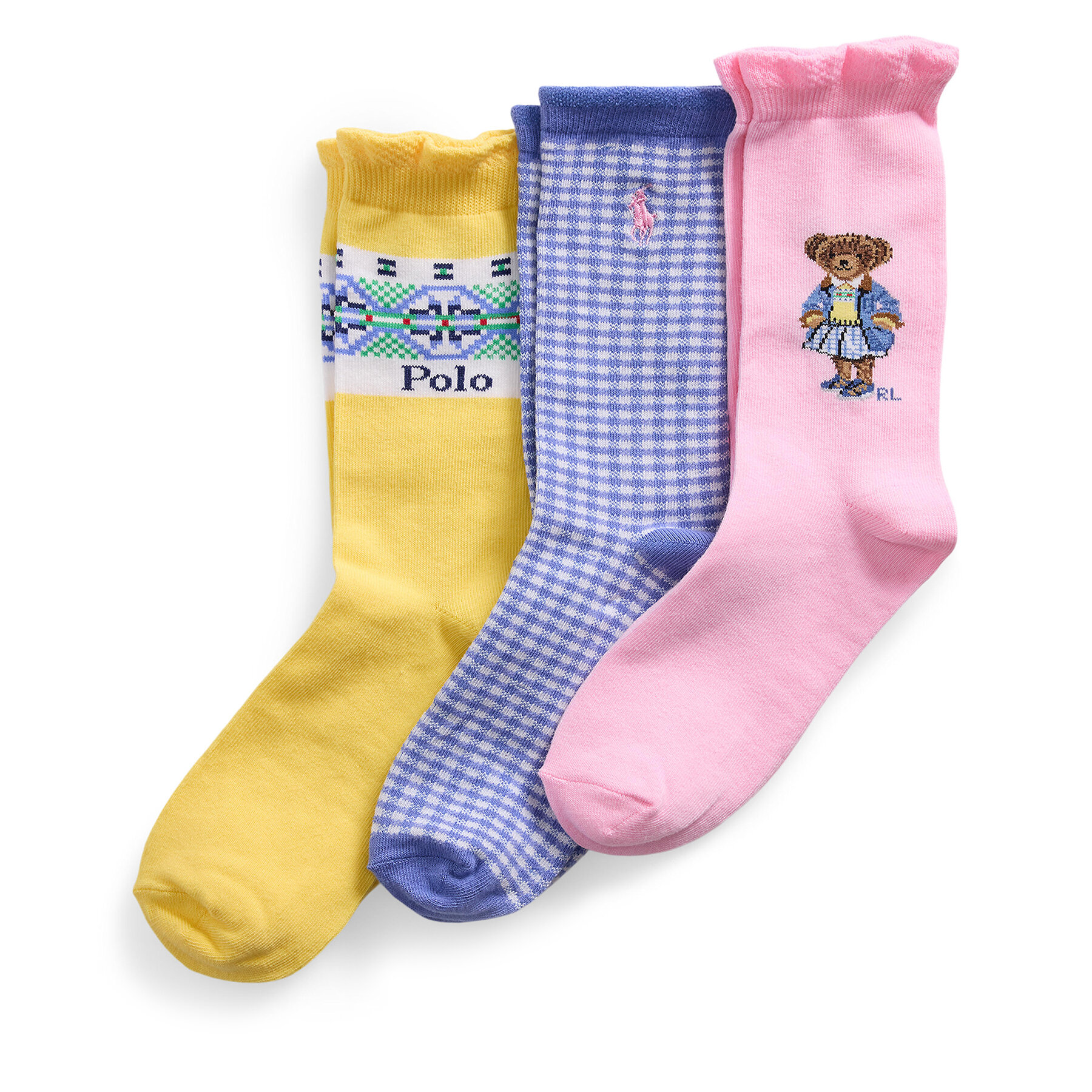 3 pár hosszú szárú gyerek zokni Polo Ralph Lauren, Méret: 9/11, Színes, 448969099001