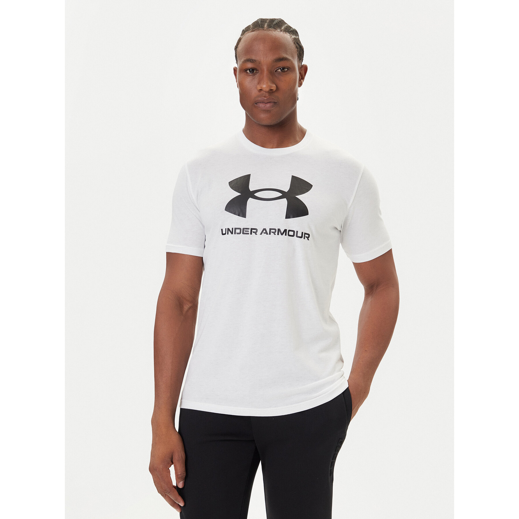 Under Armour T-Shirt Ua Sportstyle Logo Update Ss 1382911 Λευκό Loose Fit