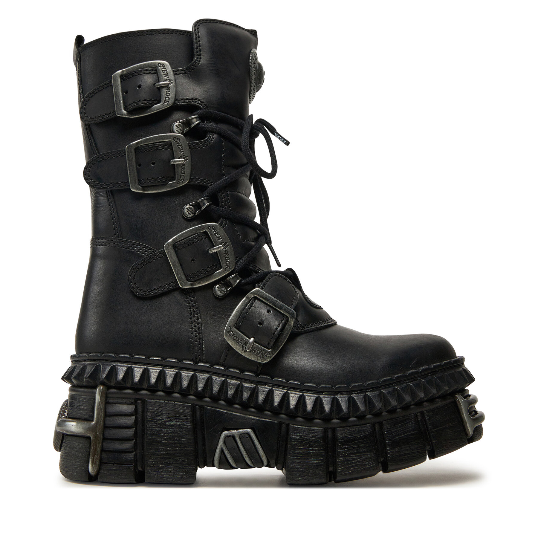 Damskie Glany NEW ROCK, Rozmiar 45 Czarny M-WALL373-S10