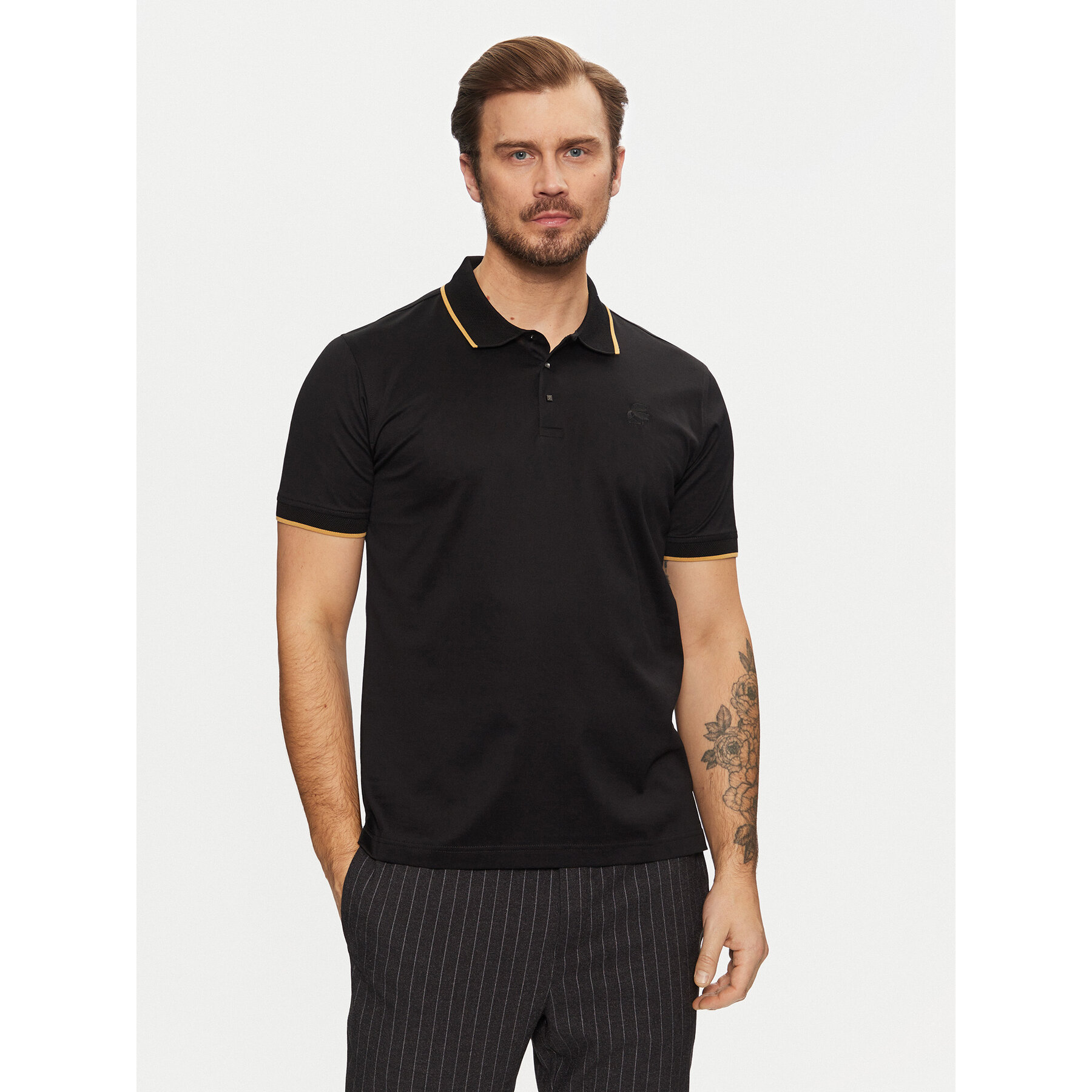 KARL LAGERFELD Pólóing 745080 551200 Fekete Regular Fit
