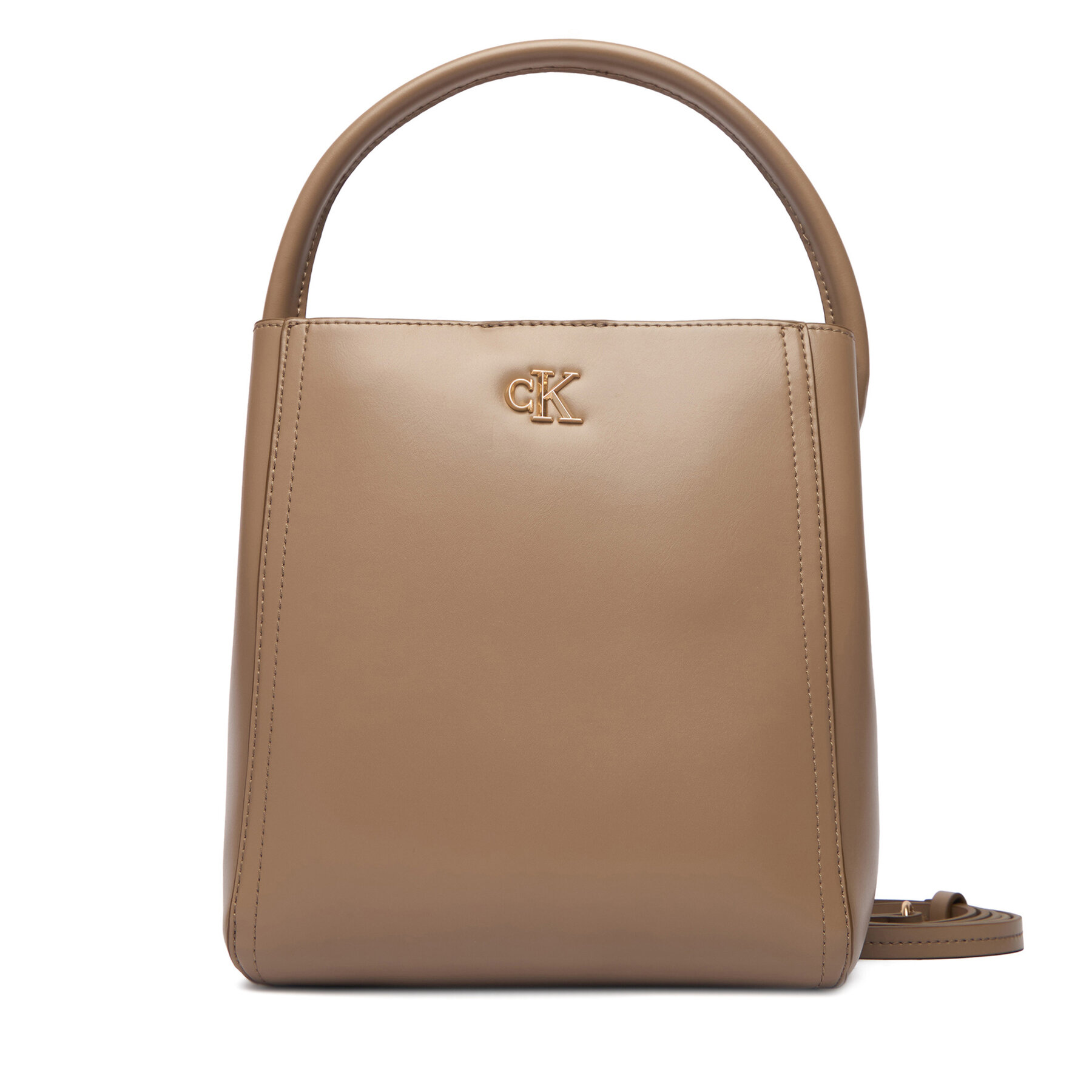 Дамска чанта Calvin Klein Ck Bucket With Strap LV04F3174G Бежов
