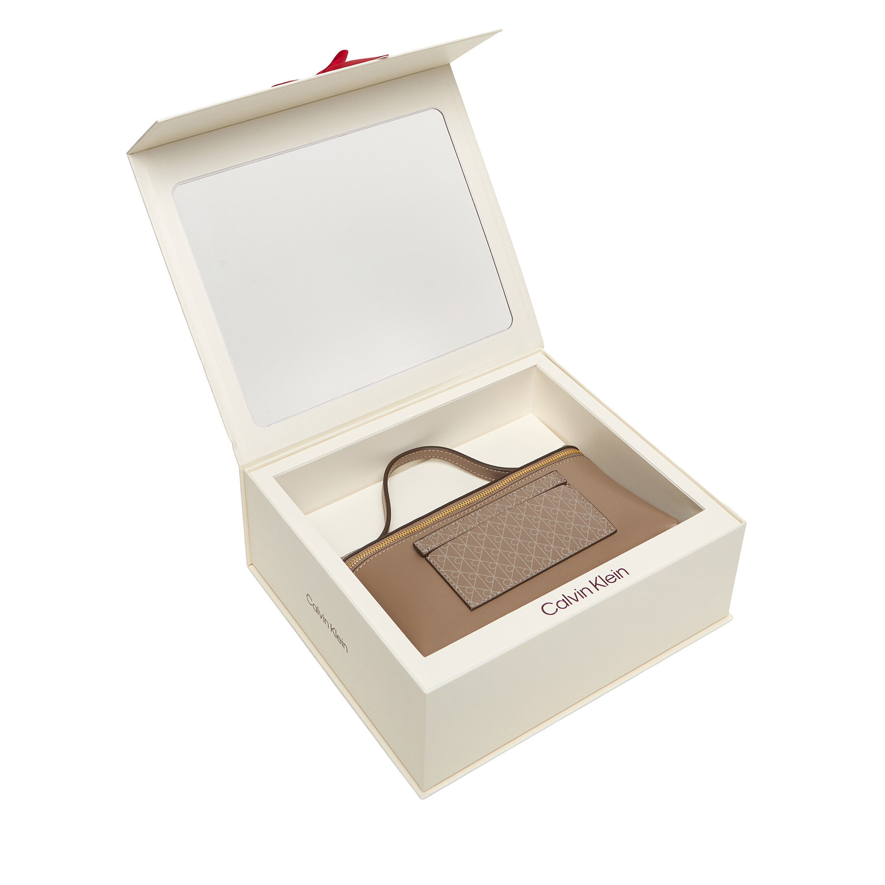 Несесер Calvin Klein Emblem Aop Beauty Case Giftset LV04F1102G Кафяв