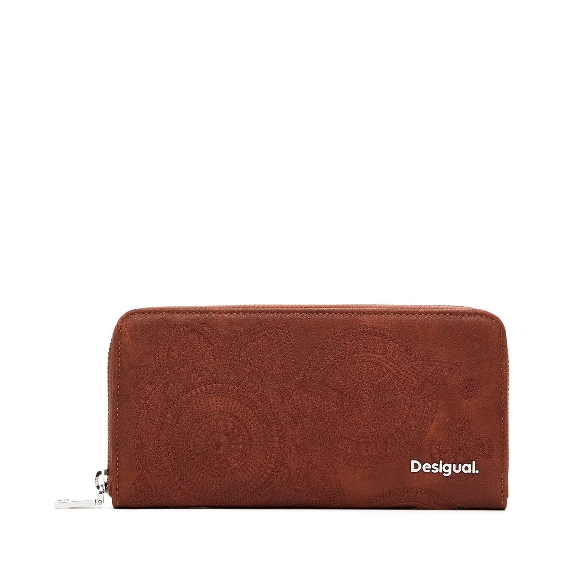 Desigual Duży Portfel Damski Brązowy 25SAYP03