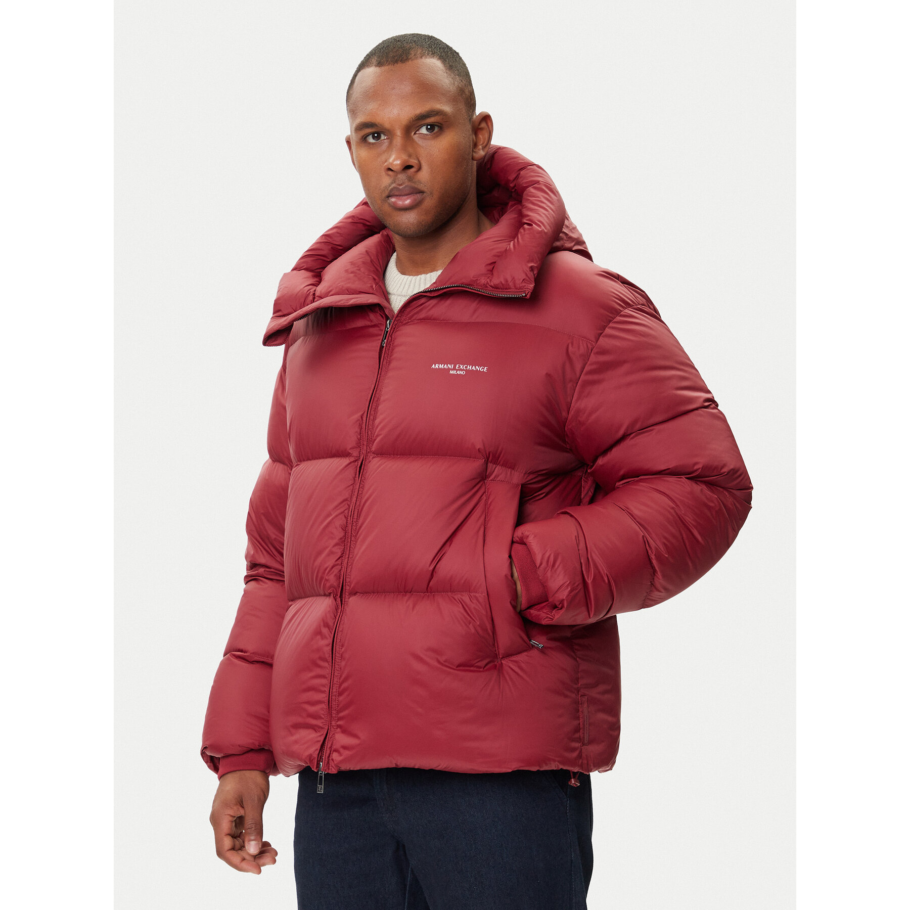 Armani Exchange Daunenjacke XM001115 AF16589 UA328 Rot Regular Fit