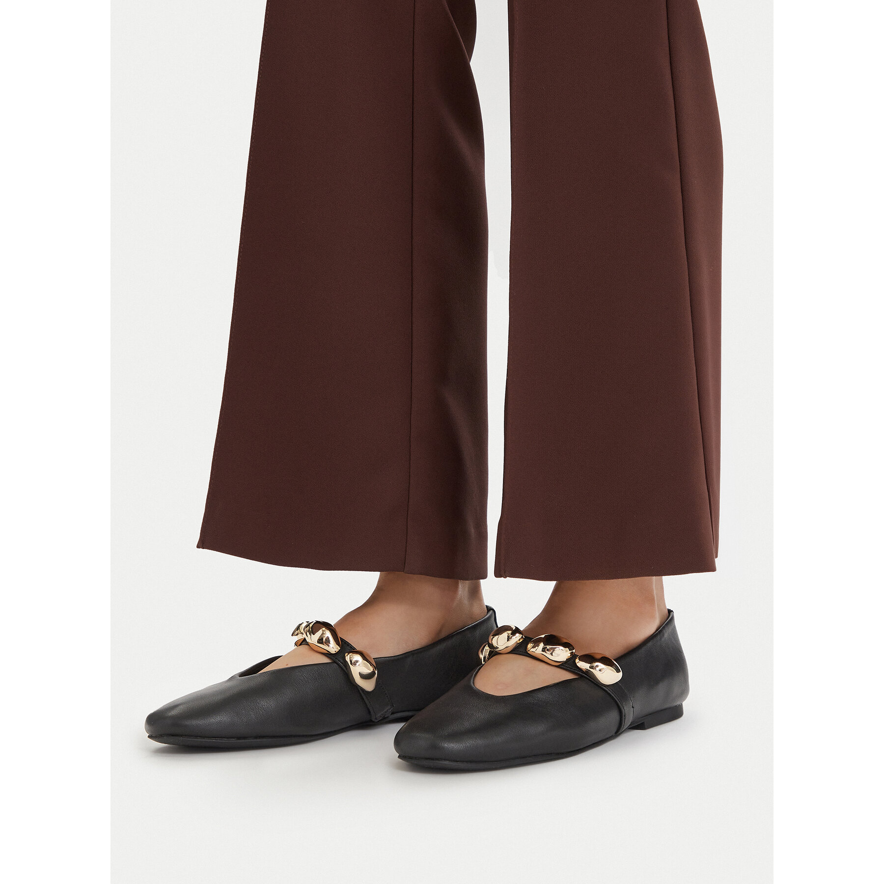 Balerinke Steve Madden Poppin Flat 11005437 Črna