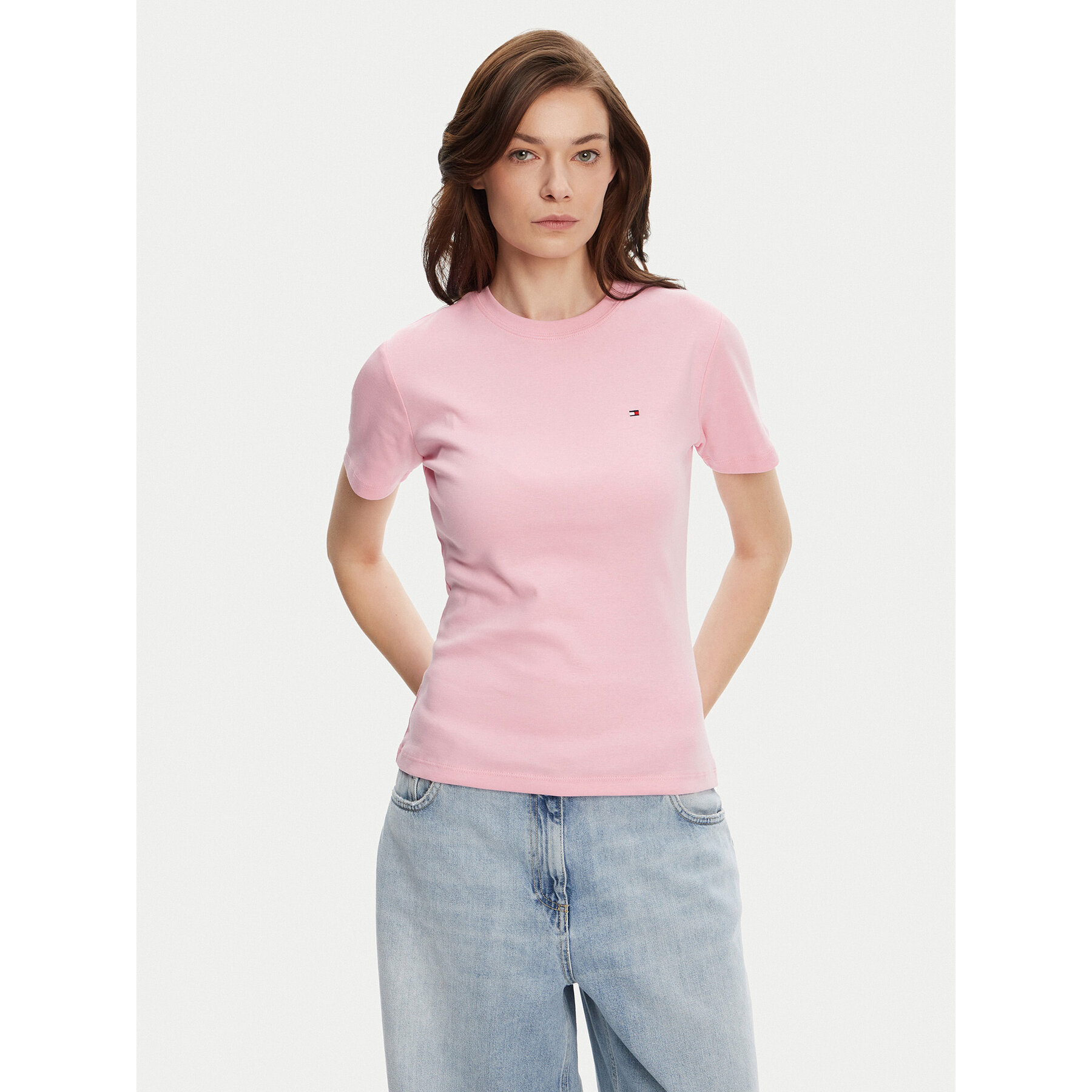 Tommy Hilfiger T-Shirt New Cody WW0WW40587 Rosa Slim Fit