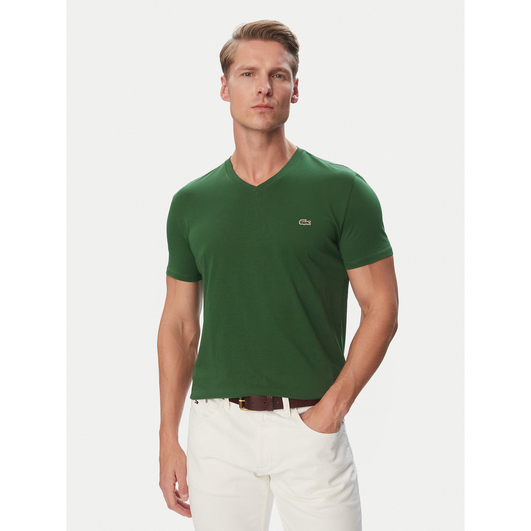 Lacoste T-shirt TH6710 Zelena Regular Fit