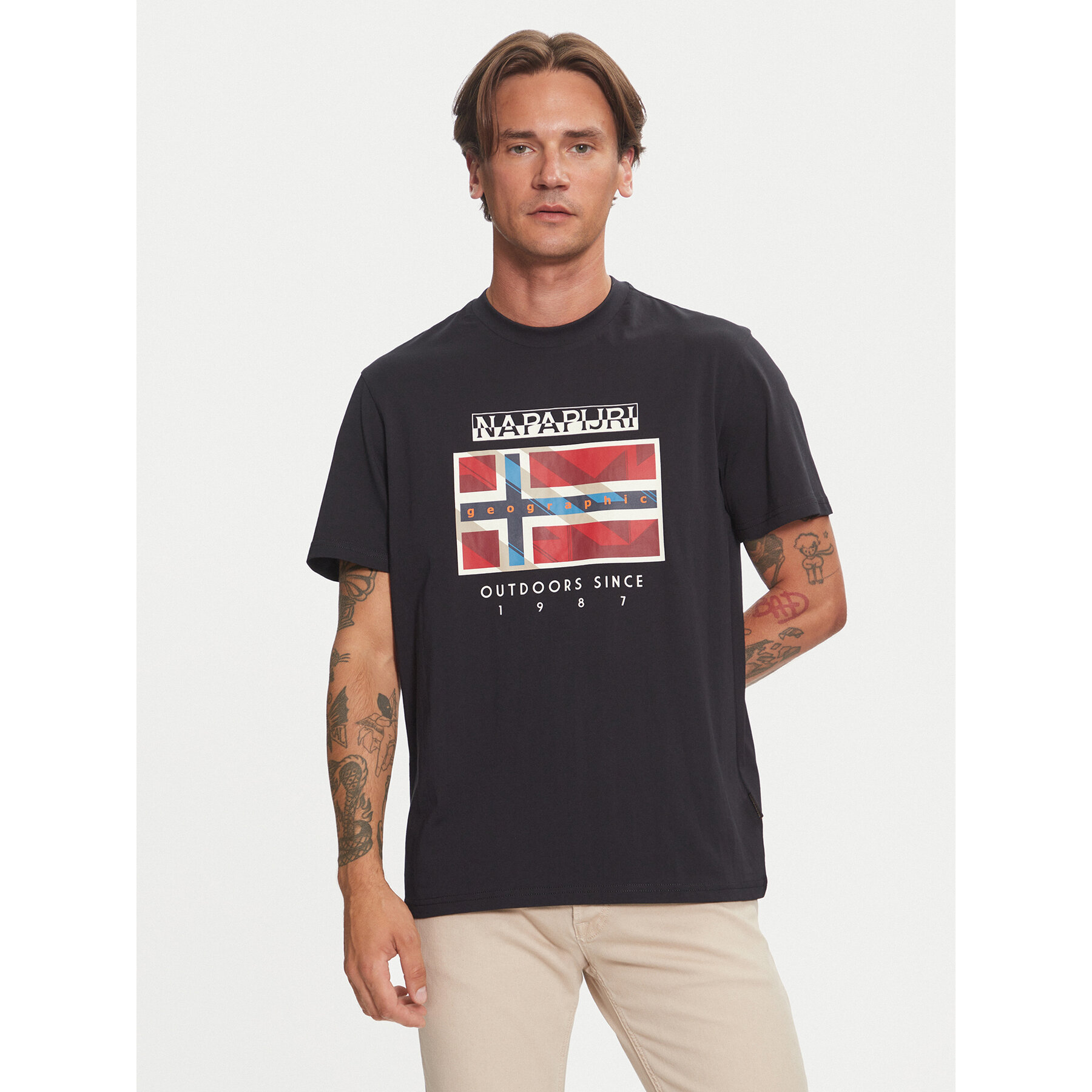 Napapijri T-shirt S-Dorees NP0A4IBE Nero Regular Fit
