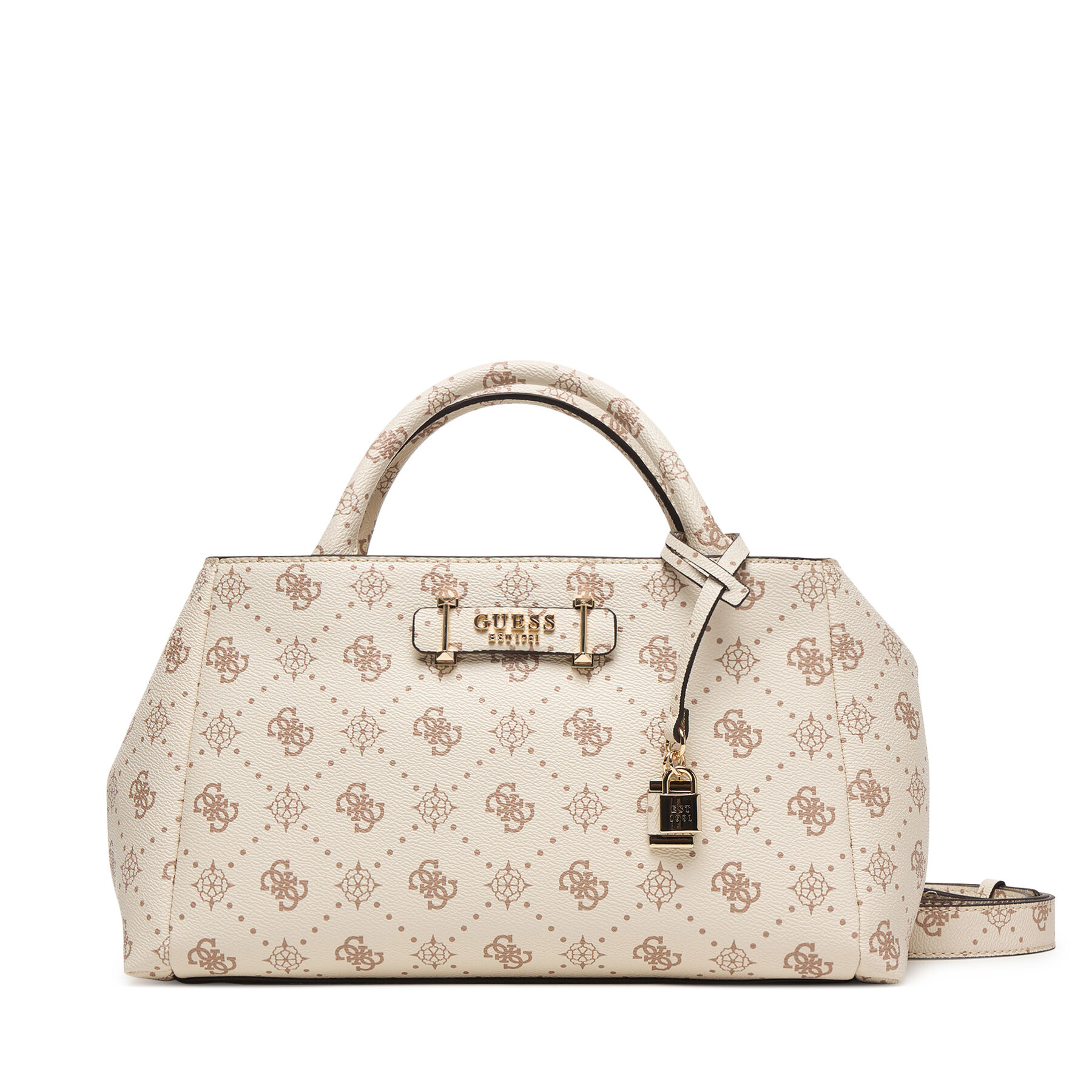 Дамска чанта Guess Carrie Logo HWGP98 98060 Екрю