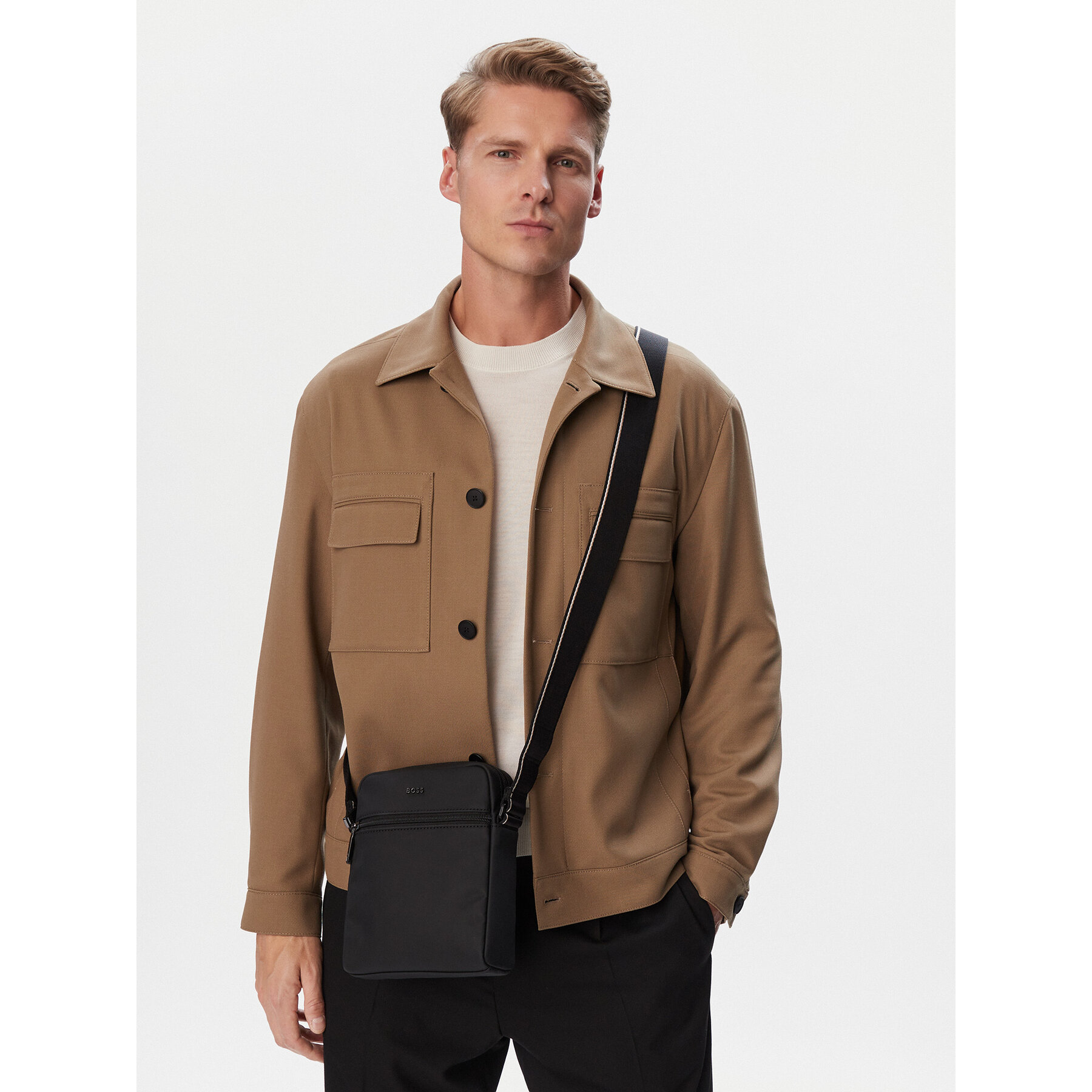 Válltáska BOSS 50572856 Fekete