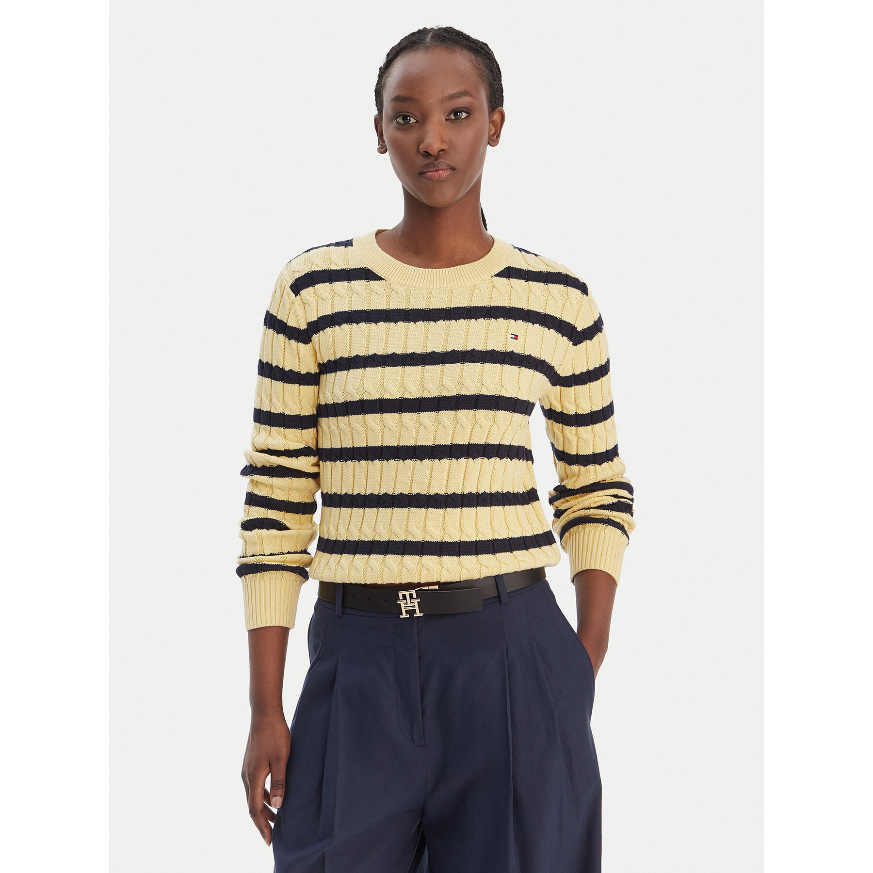 Tommy Hilfiger Pullover WW0WW47644 Gelb Regular Fit