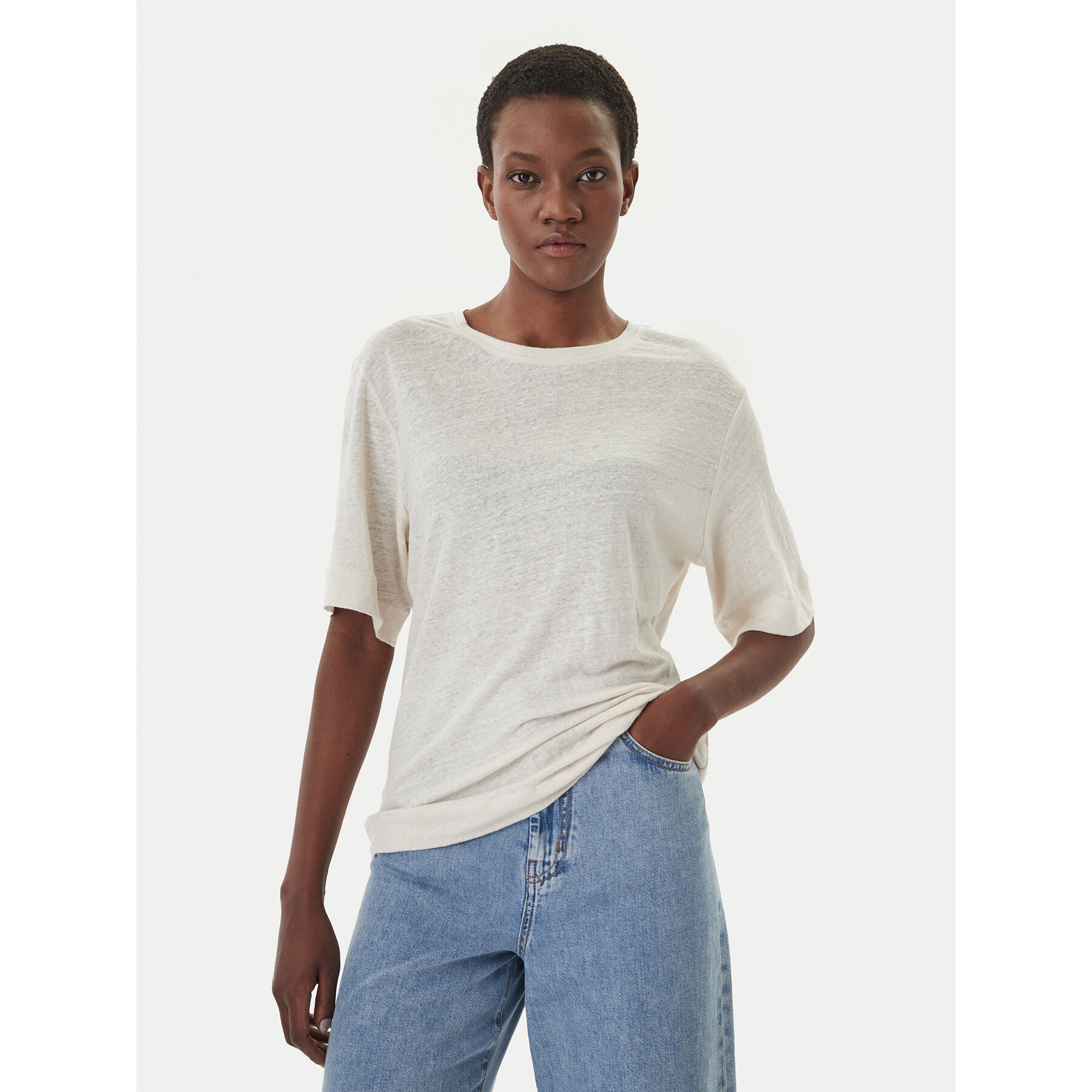 BOSS T-shirt C_Emma 50556387 Bež Regular Fit