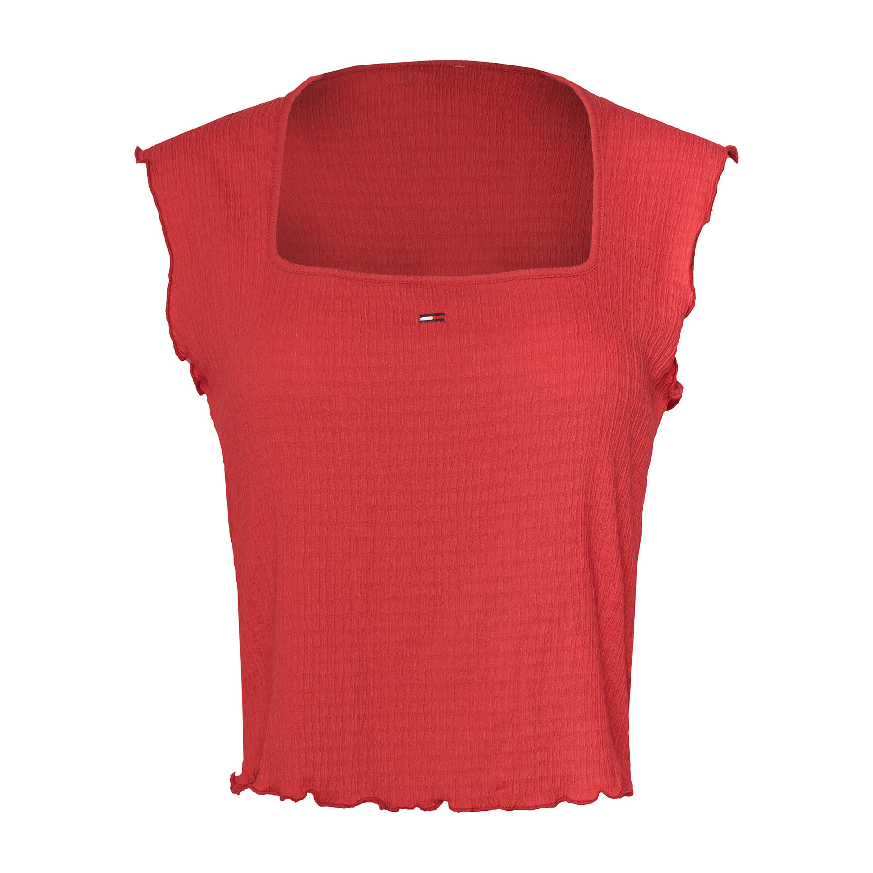Tommy Jeans Tommy Jeans Τοπ Smock Seersucker DW0DW22220 Κόκκινο Slim Fit